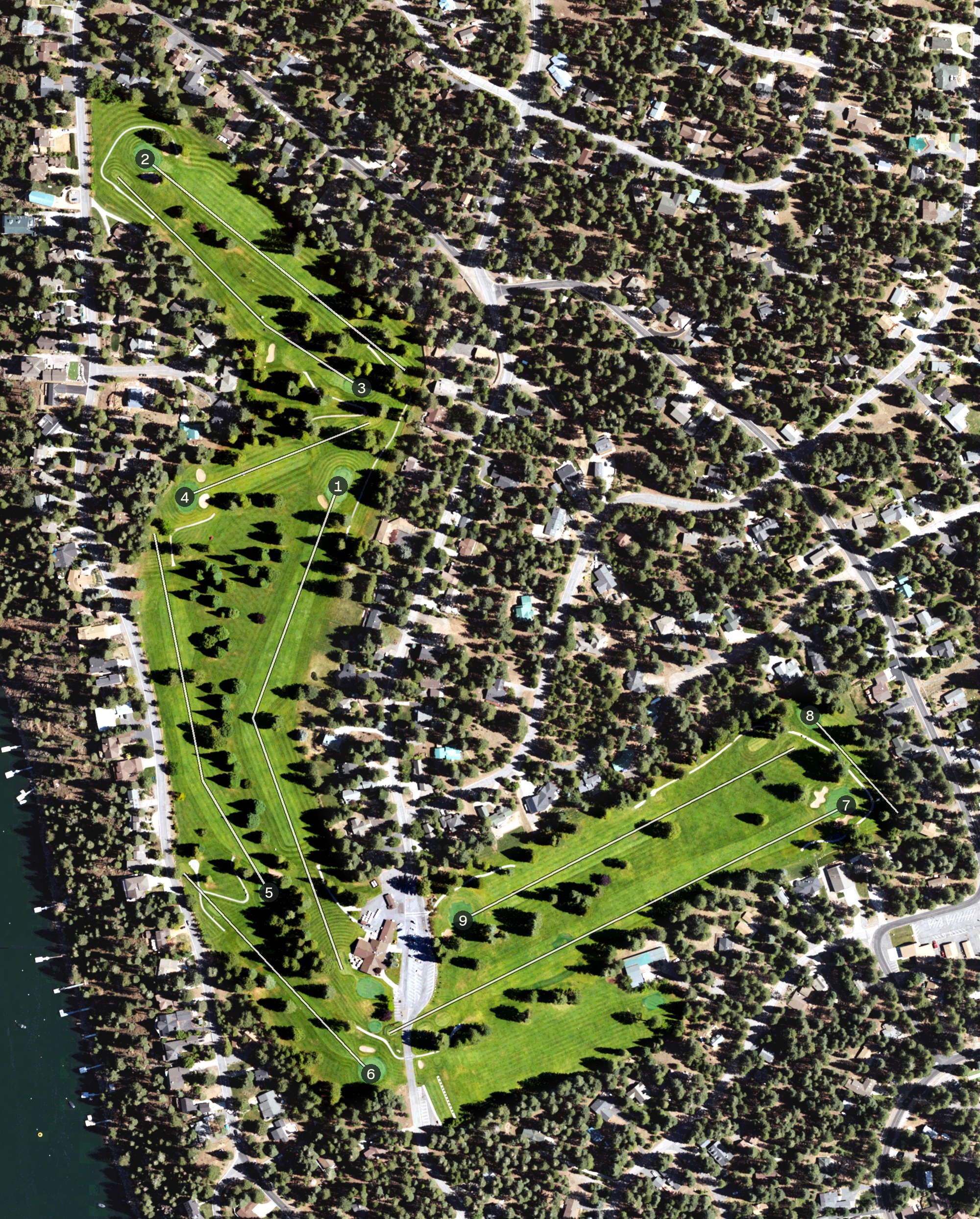Aerial view of Lake Almanor Country Club, CA