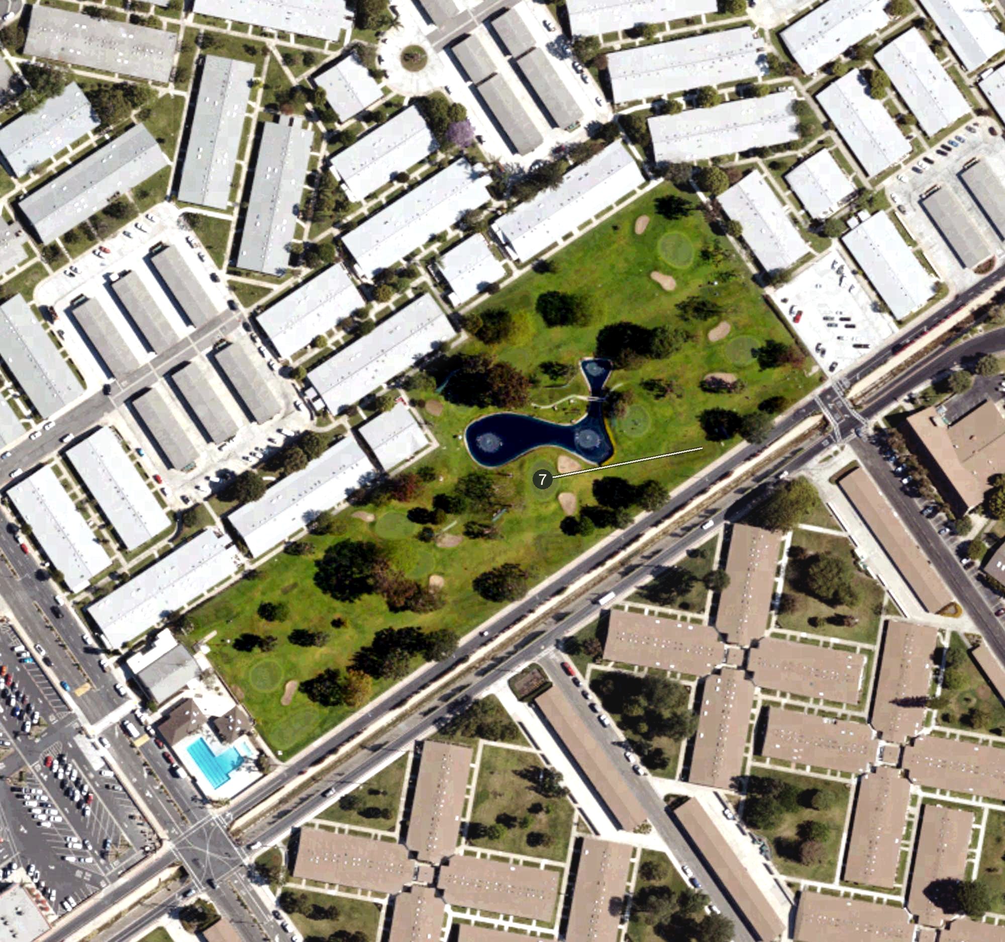 Aerial view of Leisure World Seal Beach, CA
