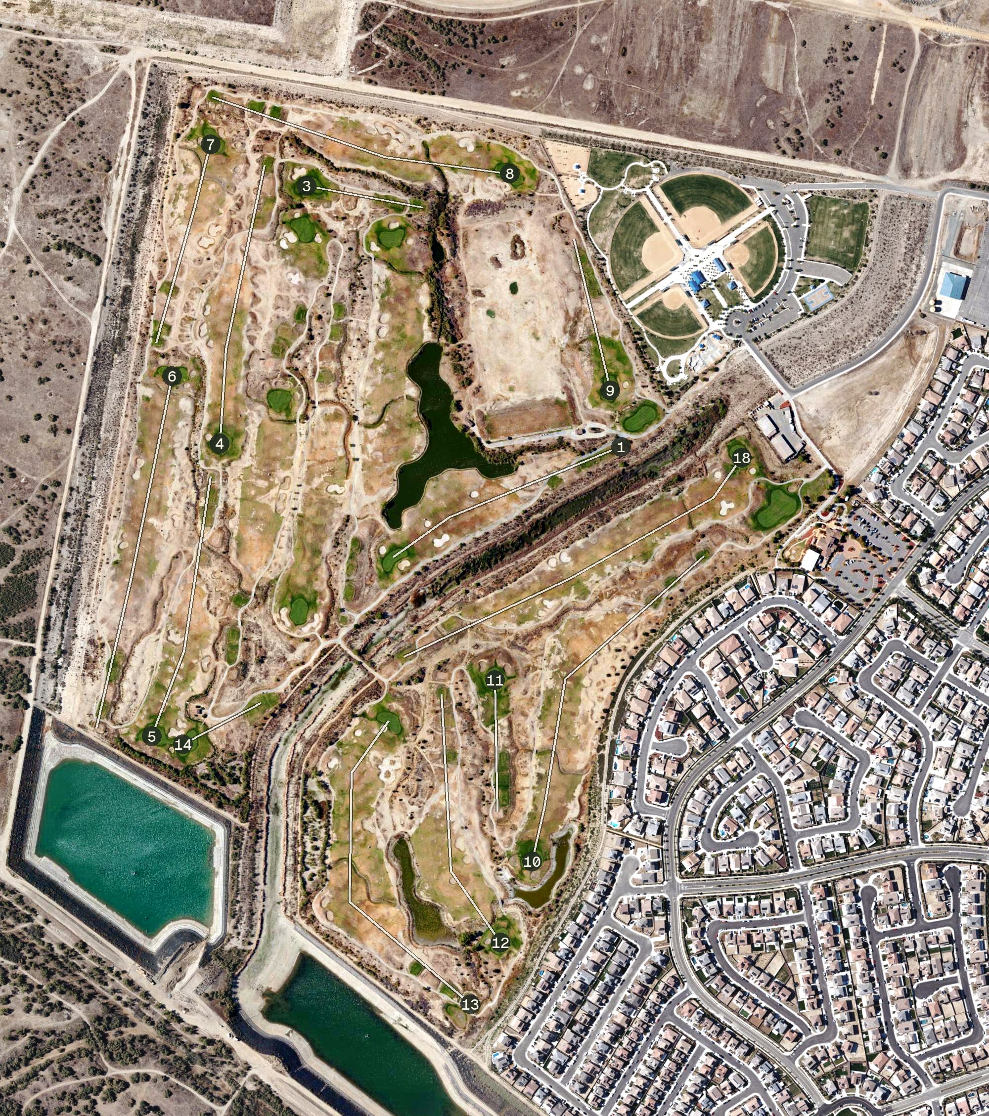 Aerial view of Links at Summerly, CA