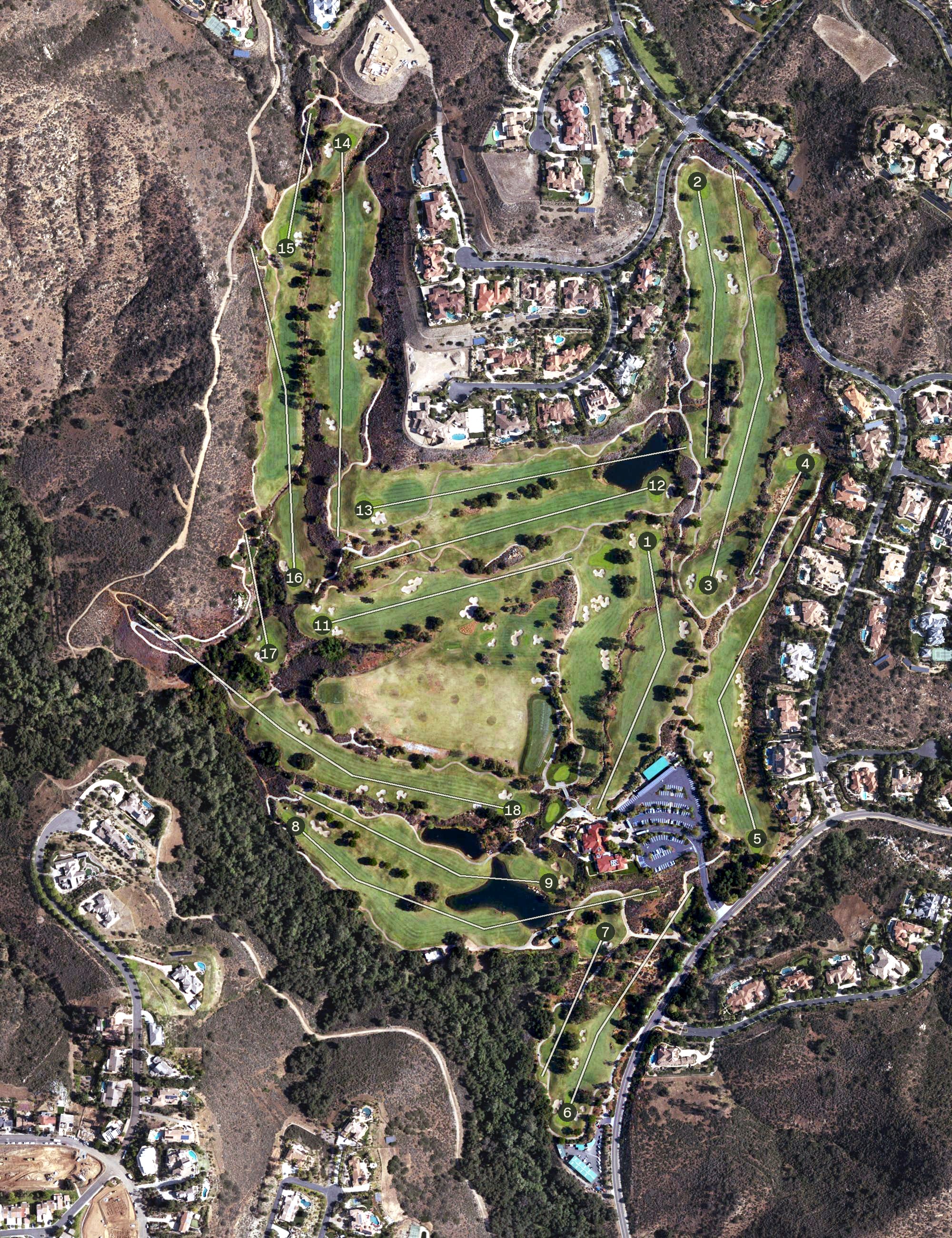 Aerial view of Maderas Golf Club, CA
