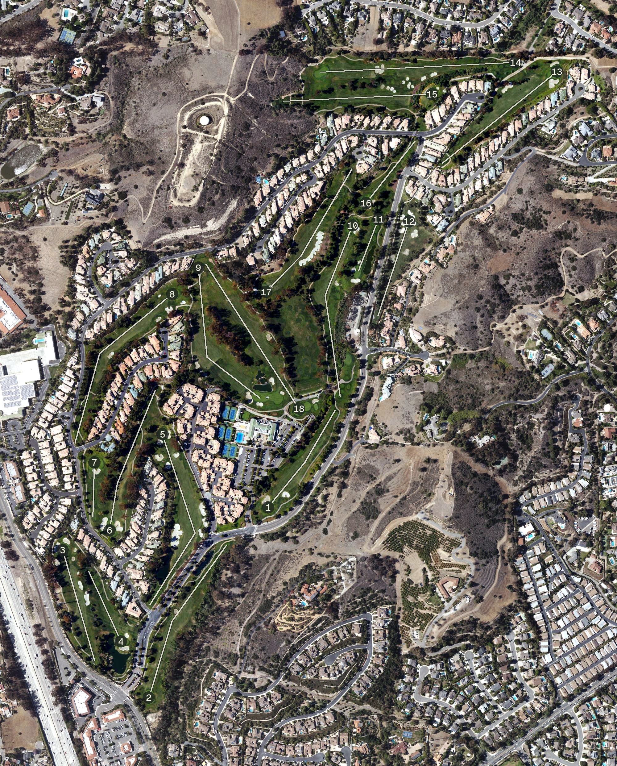 Aerial view of Marbella Country Club, CA