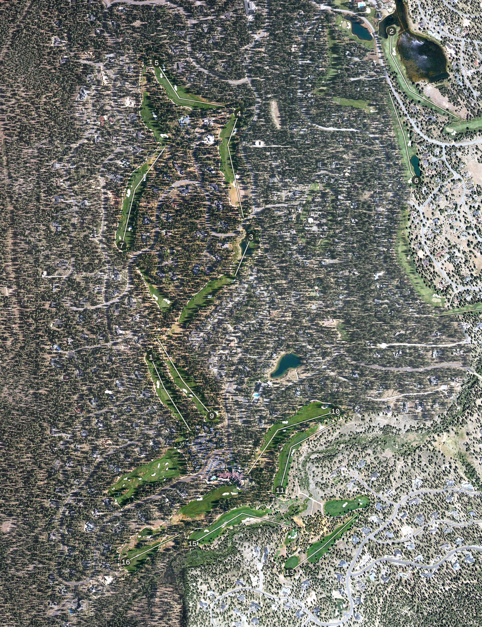 Aerial view of Martis Camp Golf Course, CA