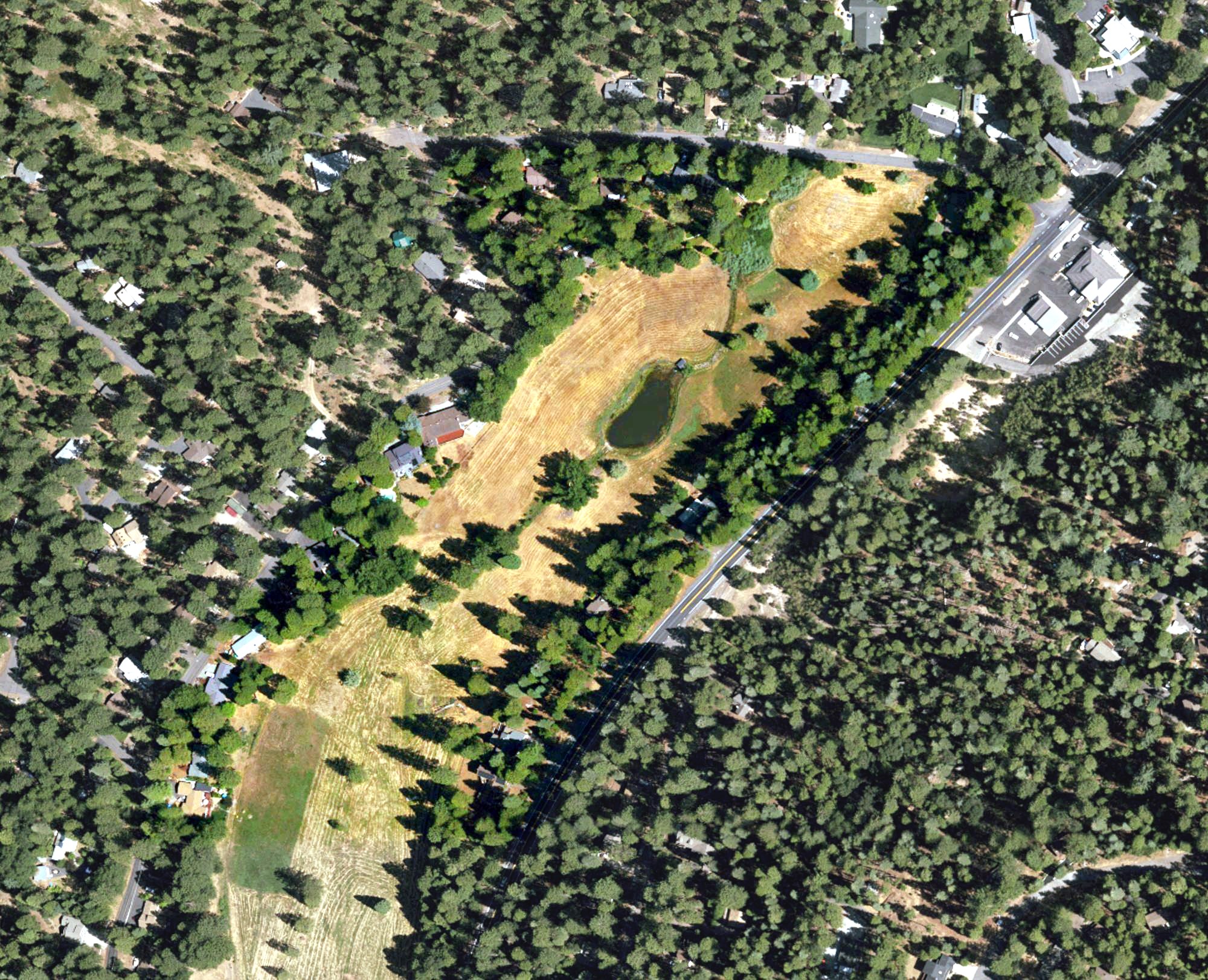 Aerial view of Meadowmont Golf Course, CA