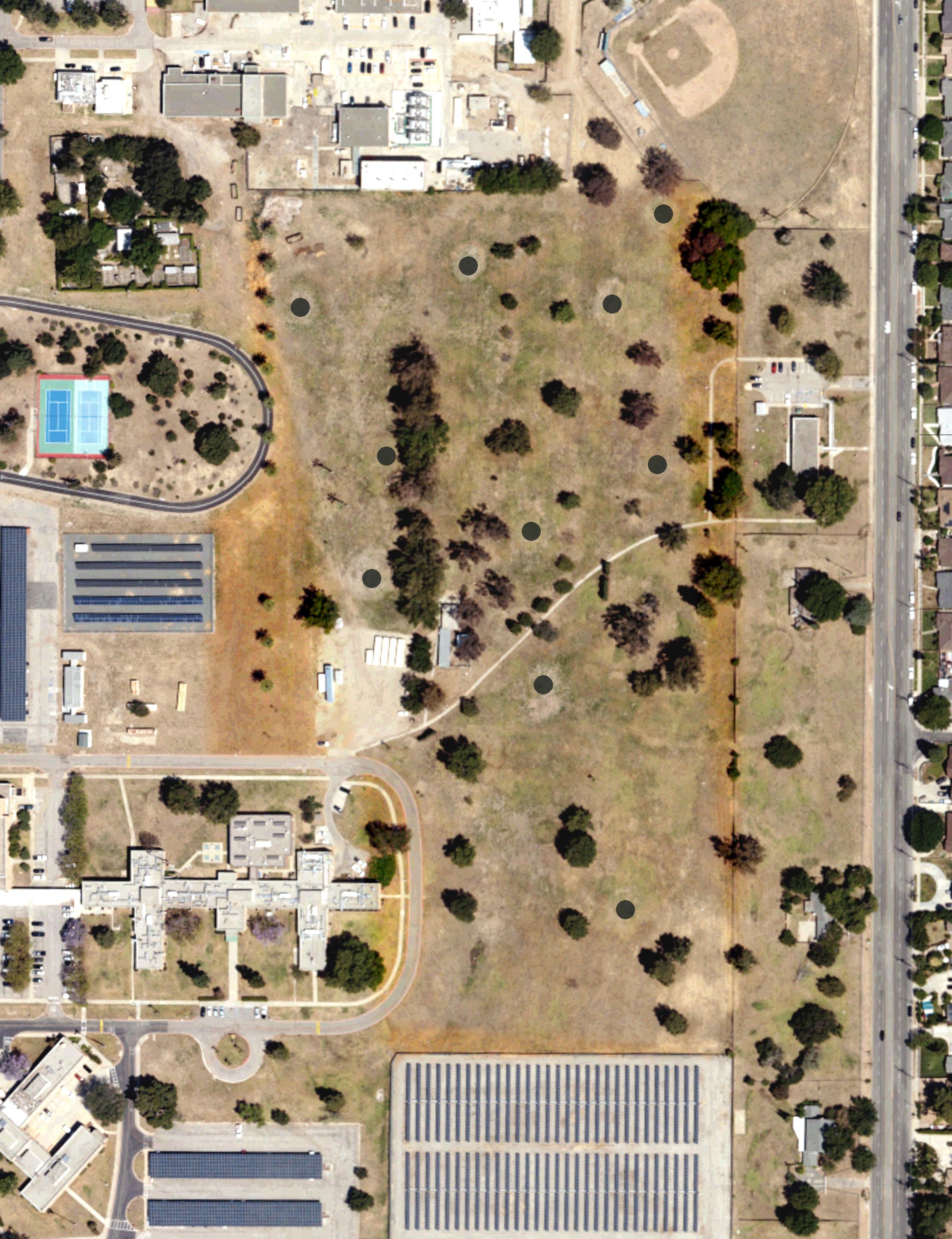 Aerial view of Mission Hills Golf Course, CA