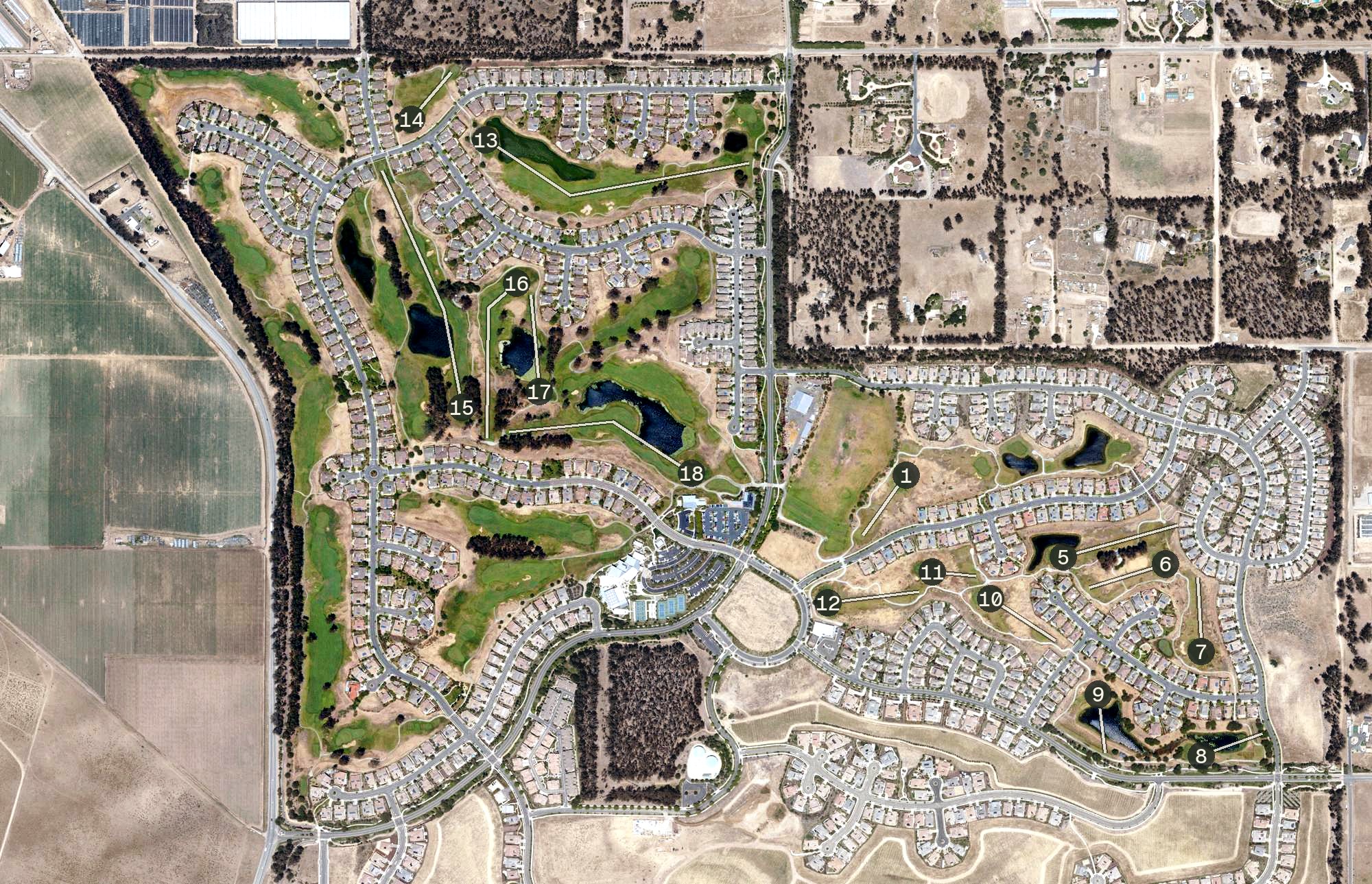 Aerial view of Monarch Dunes Golf Course, CA