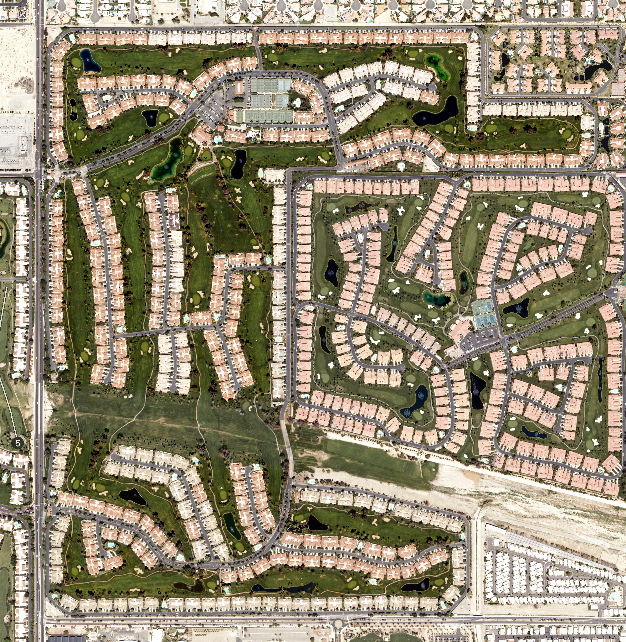 Aerial view of Monterey Country Club, CA