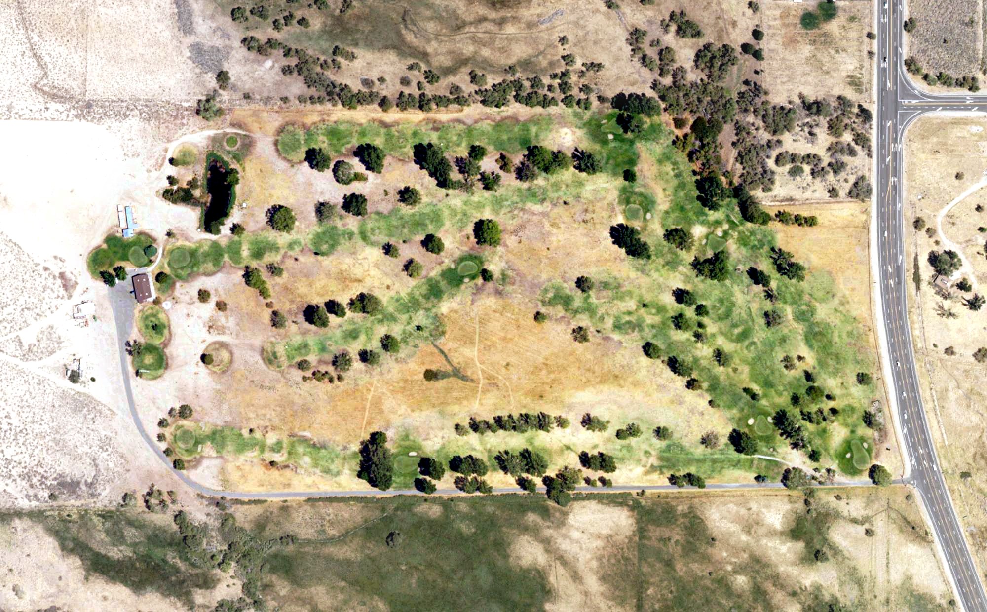 Aerial view of Mt. Whitney Golf Club, CA