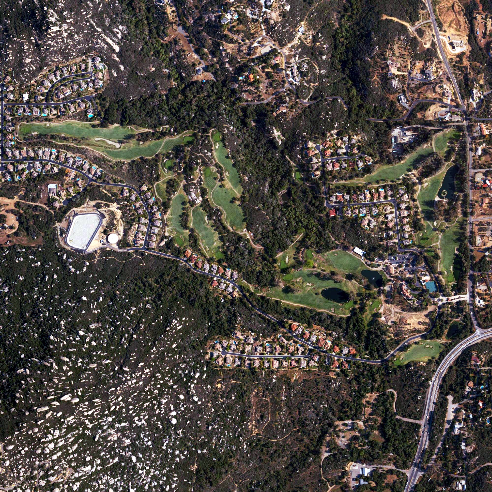Aerial view of Mt. Woodson Golf Club, CA