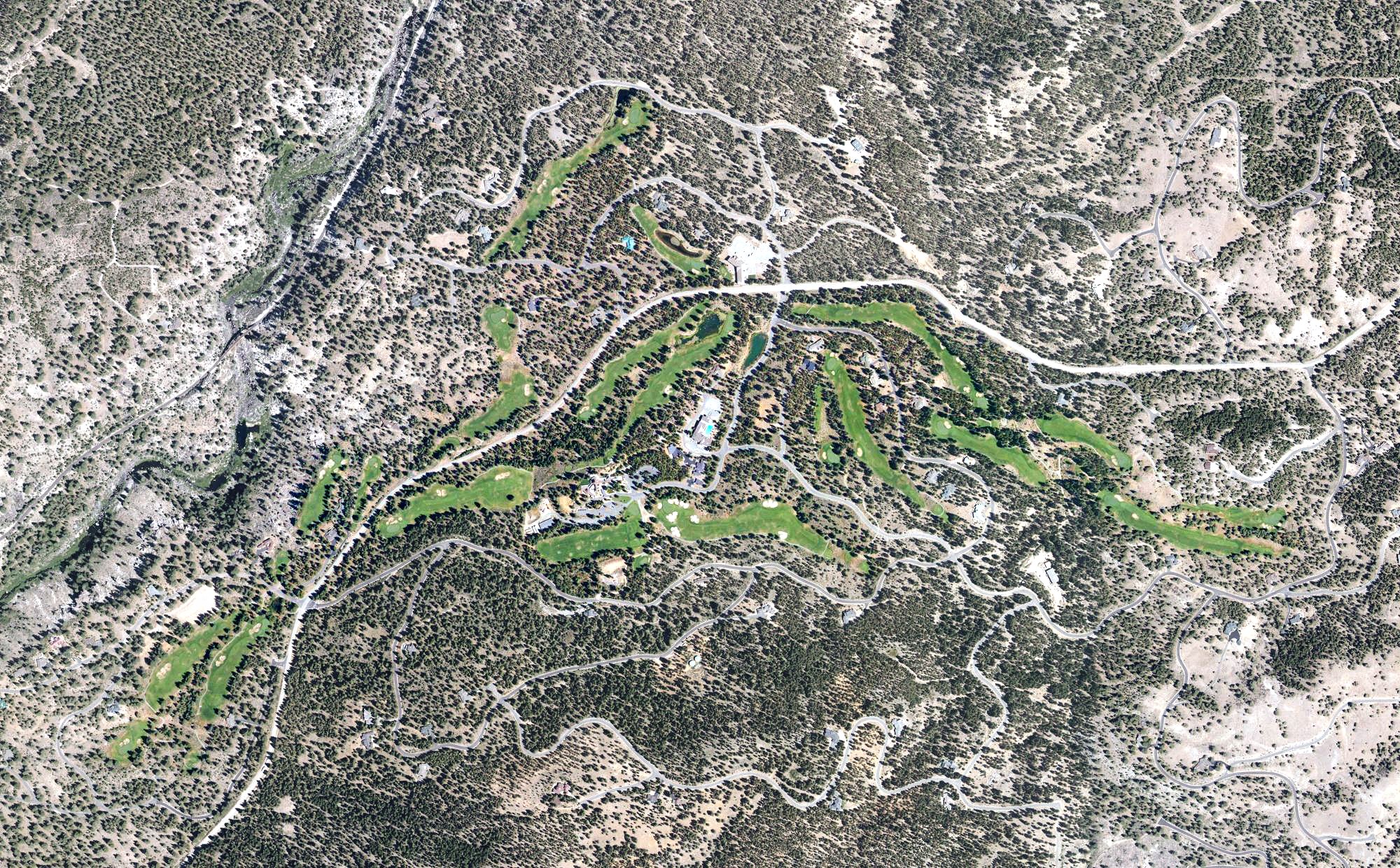 Aerial view of Nakoma Resort Golf Course, CA