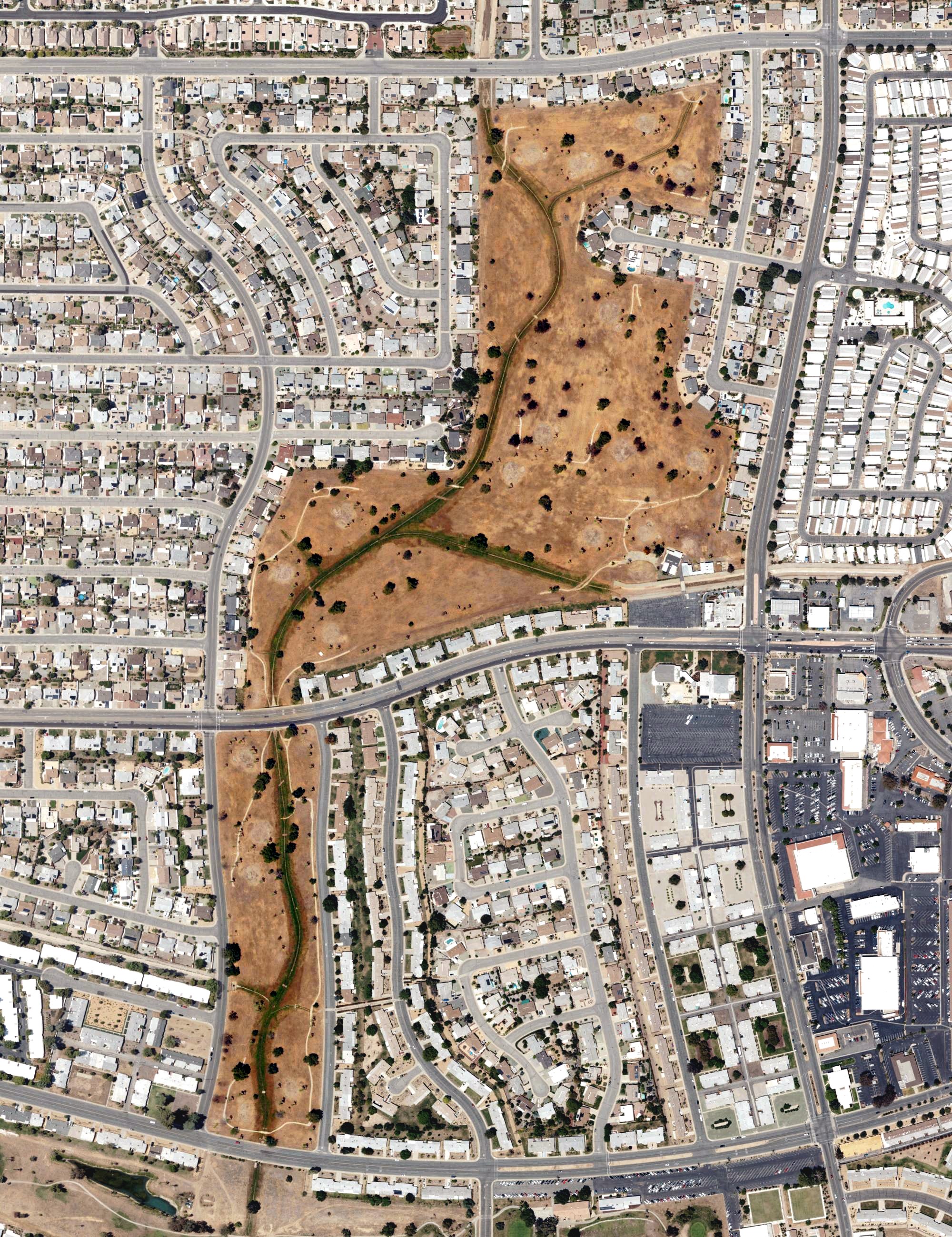 Aerial view of North Golf Course, CA