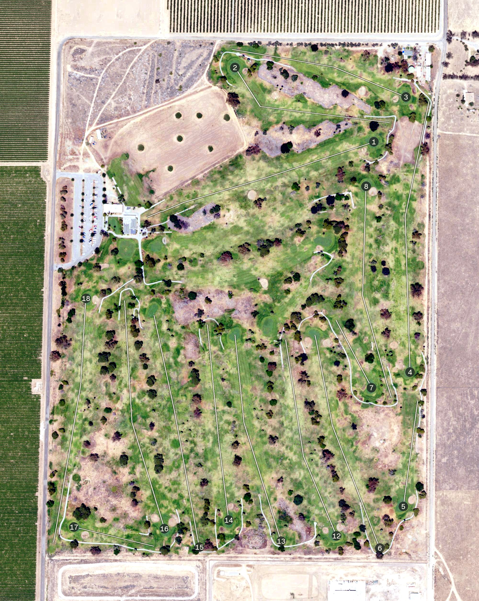 Aerial view of North Kern Golf Course, CA