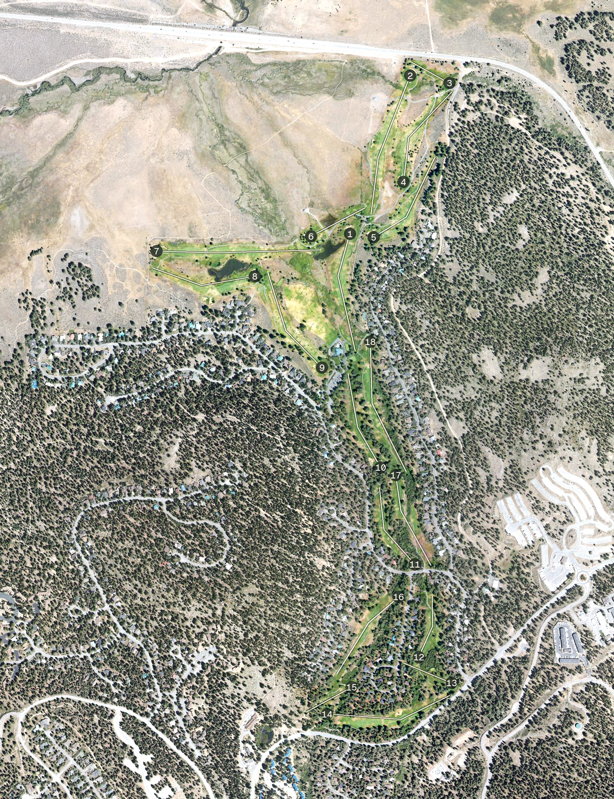 Aerial view of Northstar Golf Course, CA
