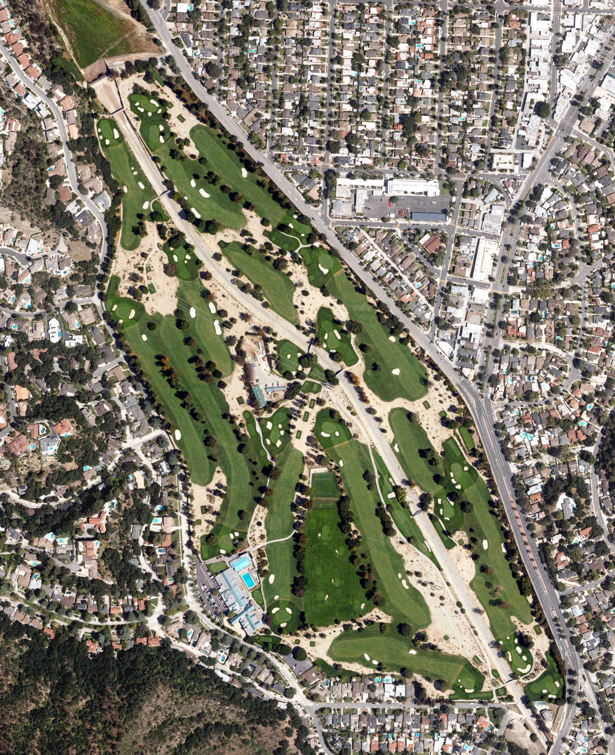 Aerial view of Oakmont Country Club, CA