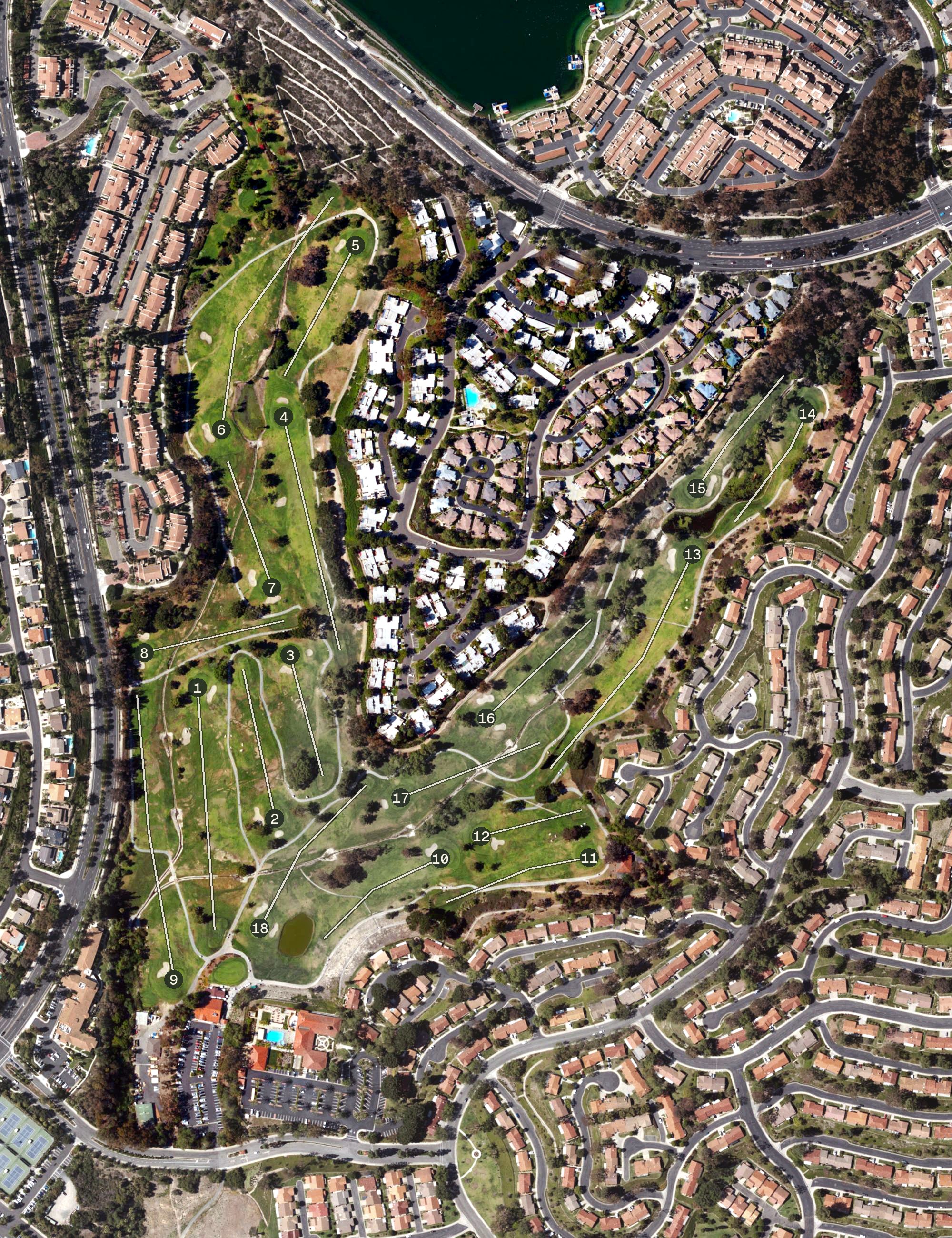 Aerial view of Oso Creek Golf Course, CA