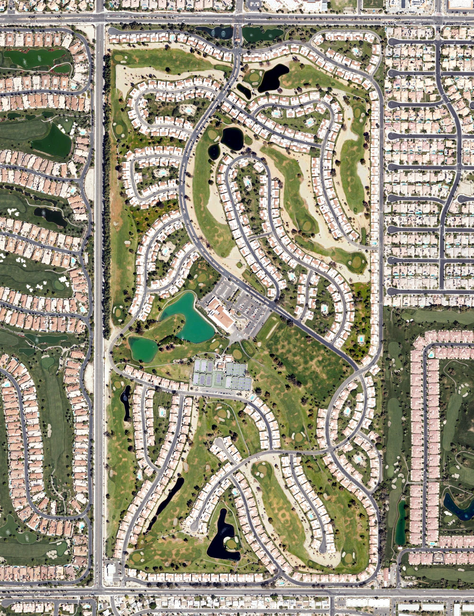 Aerial view of Palm Desert Resort and Country Club, CA