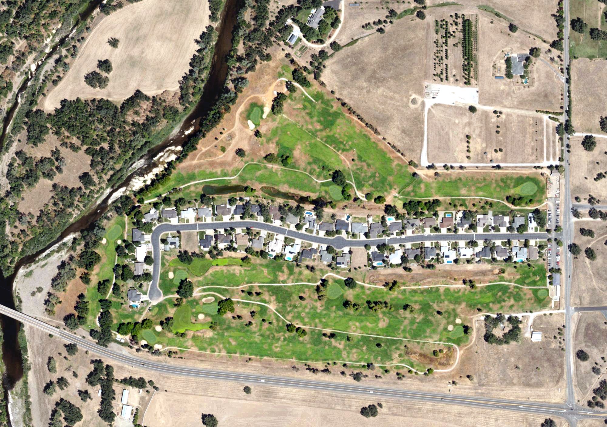 Aerial view of Palo Cedro Golf Course, CA