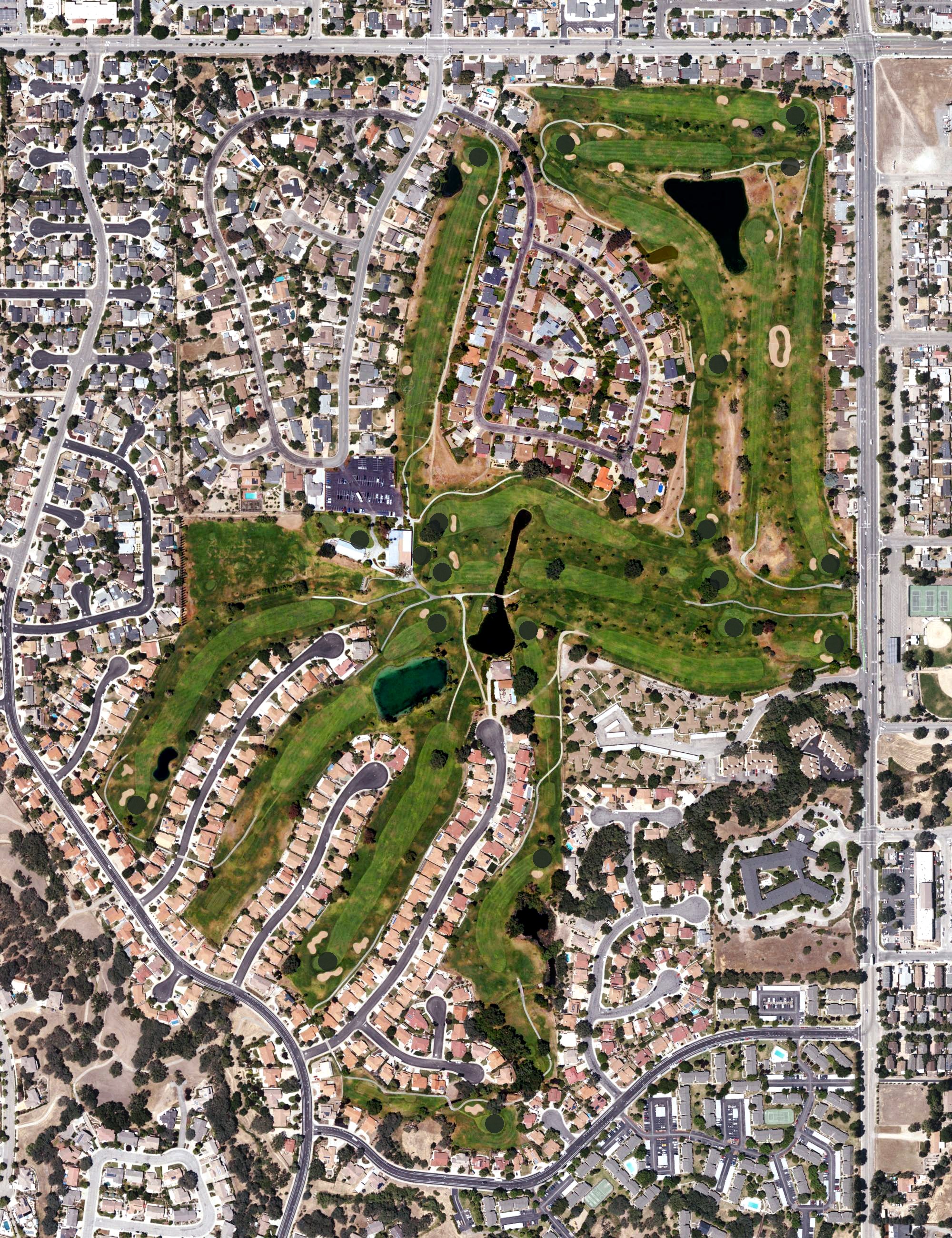 Aerial view of Paso Robles Golf Club, CA