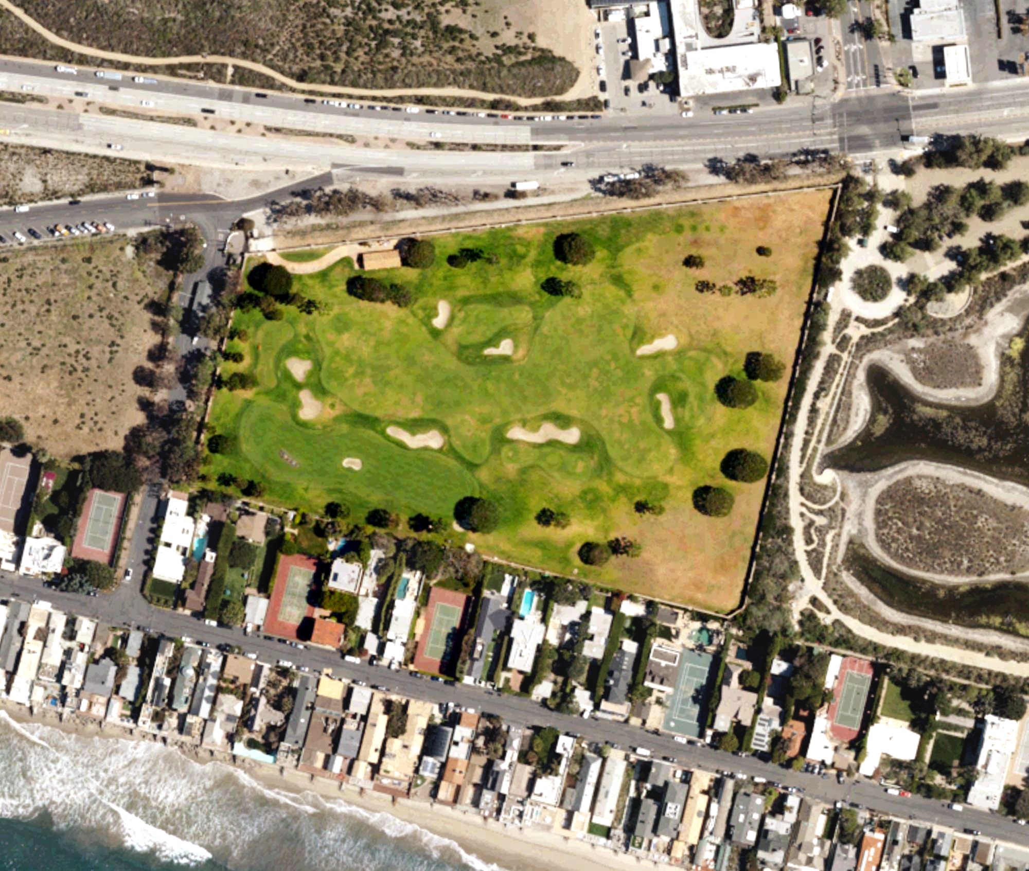 Aerial view of Perenchio Golf Course (Private Pitch & Putt), CA