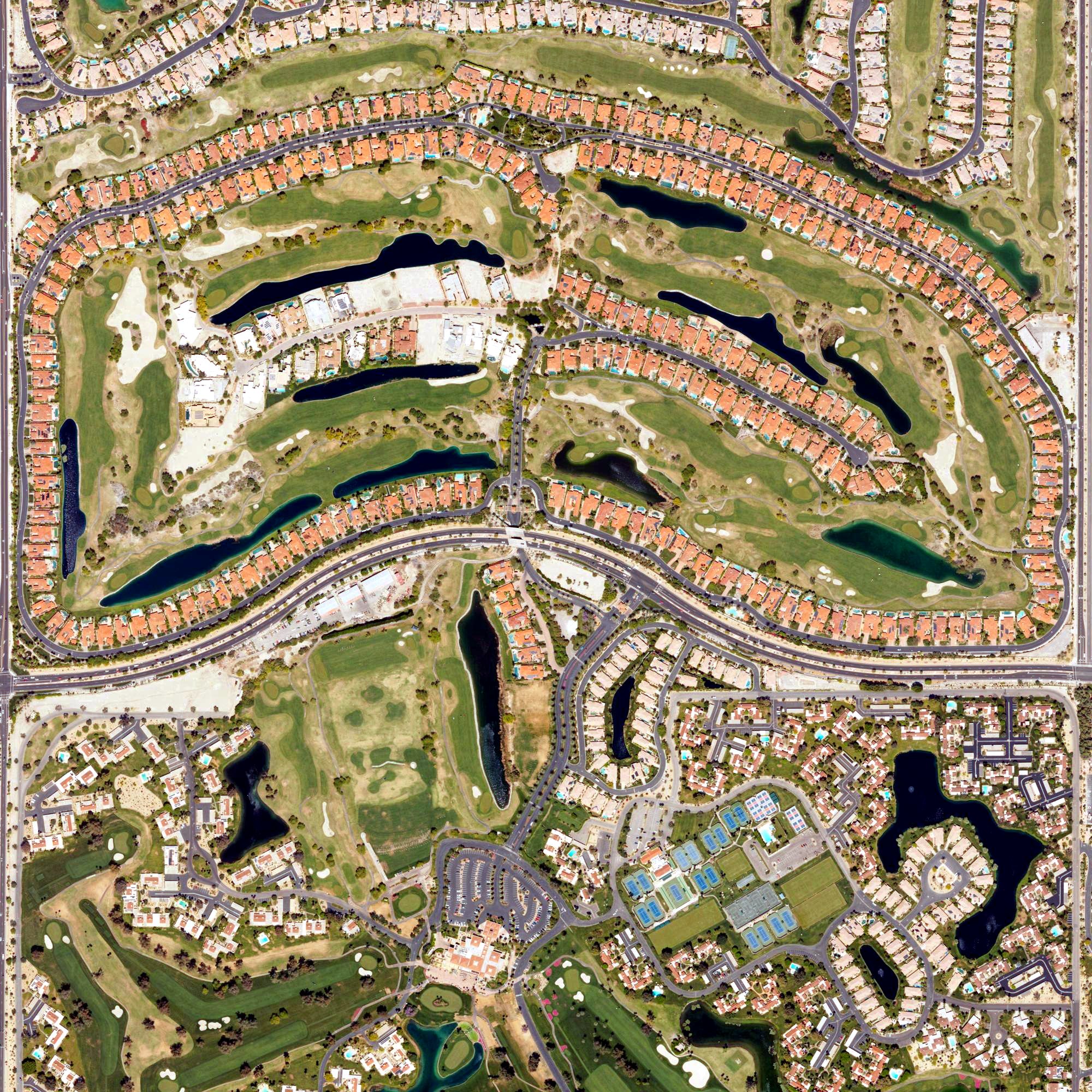 Aerial view of Pete Dye Challenge Course, CA