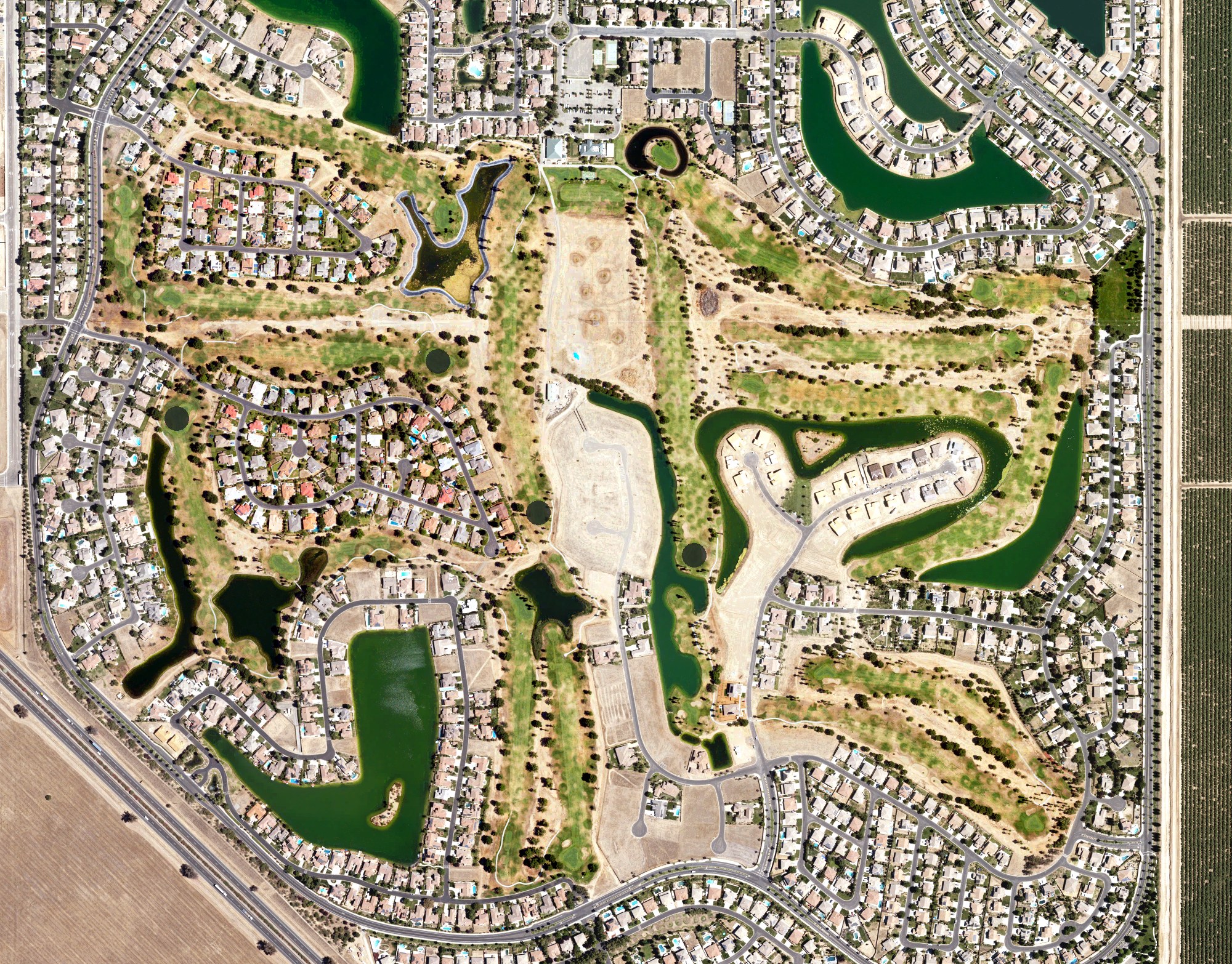 Aerial view of Pheasant Run Golf Club, CA