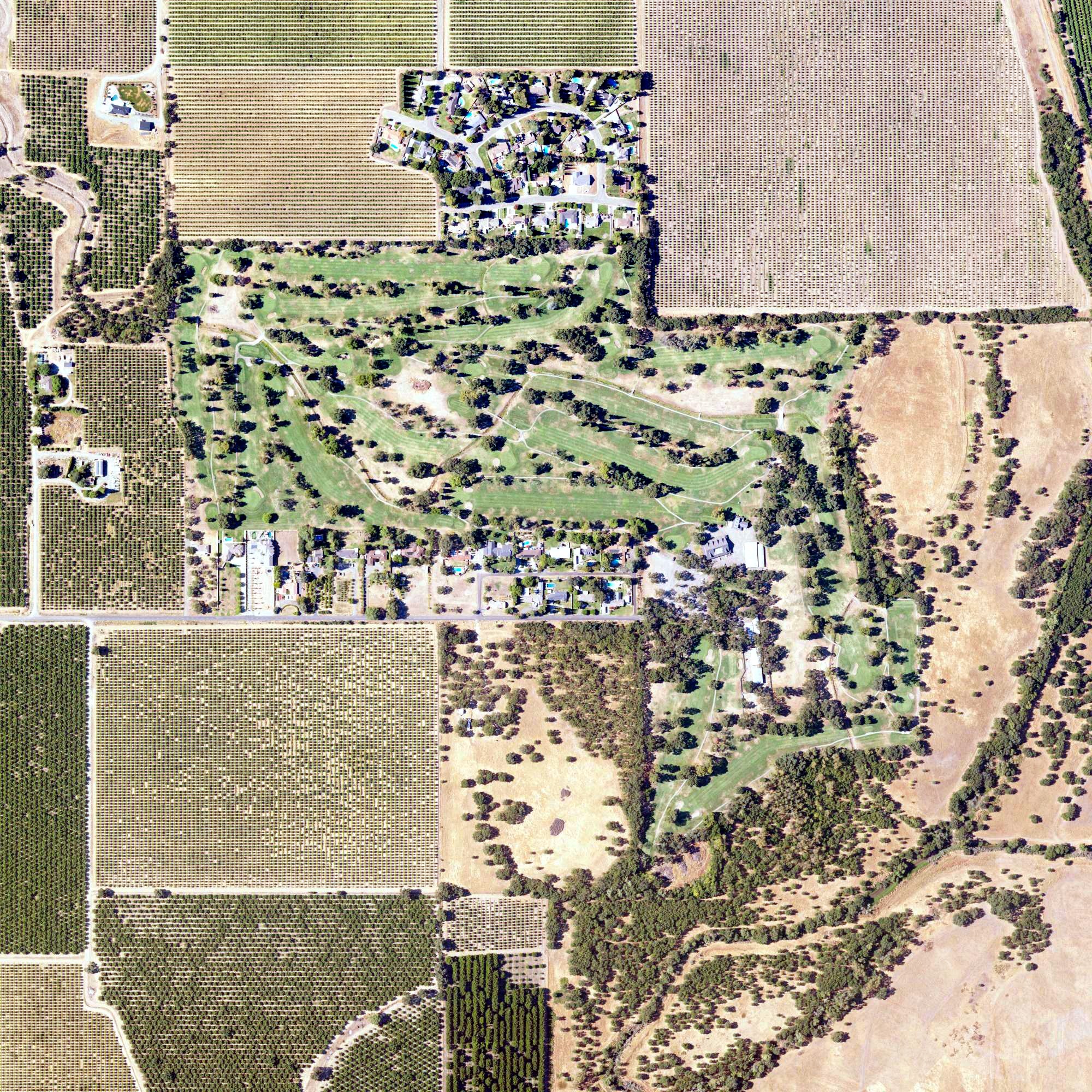 Aerial view of Plumas Lake Golf & Country Club, CA