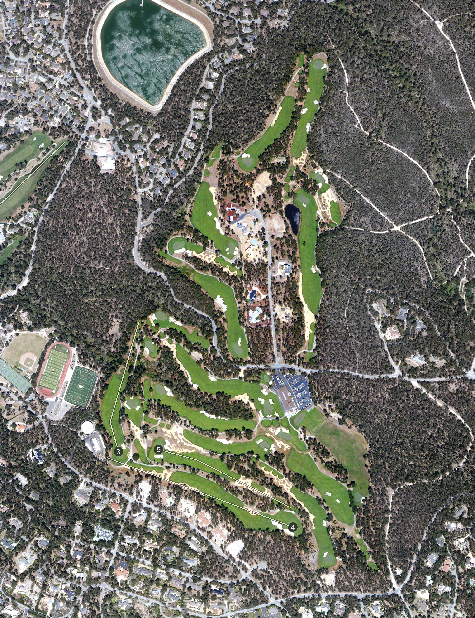 Aerial view of Poppy Hills Golf Course, CA