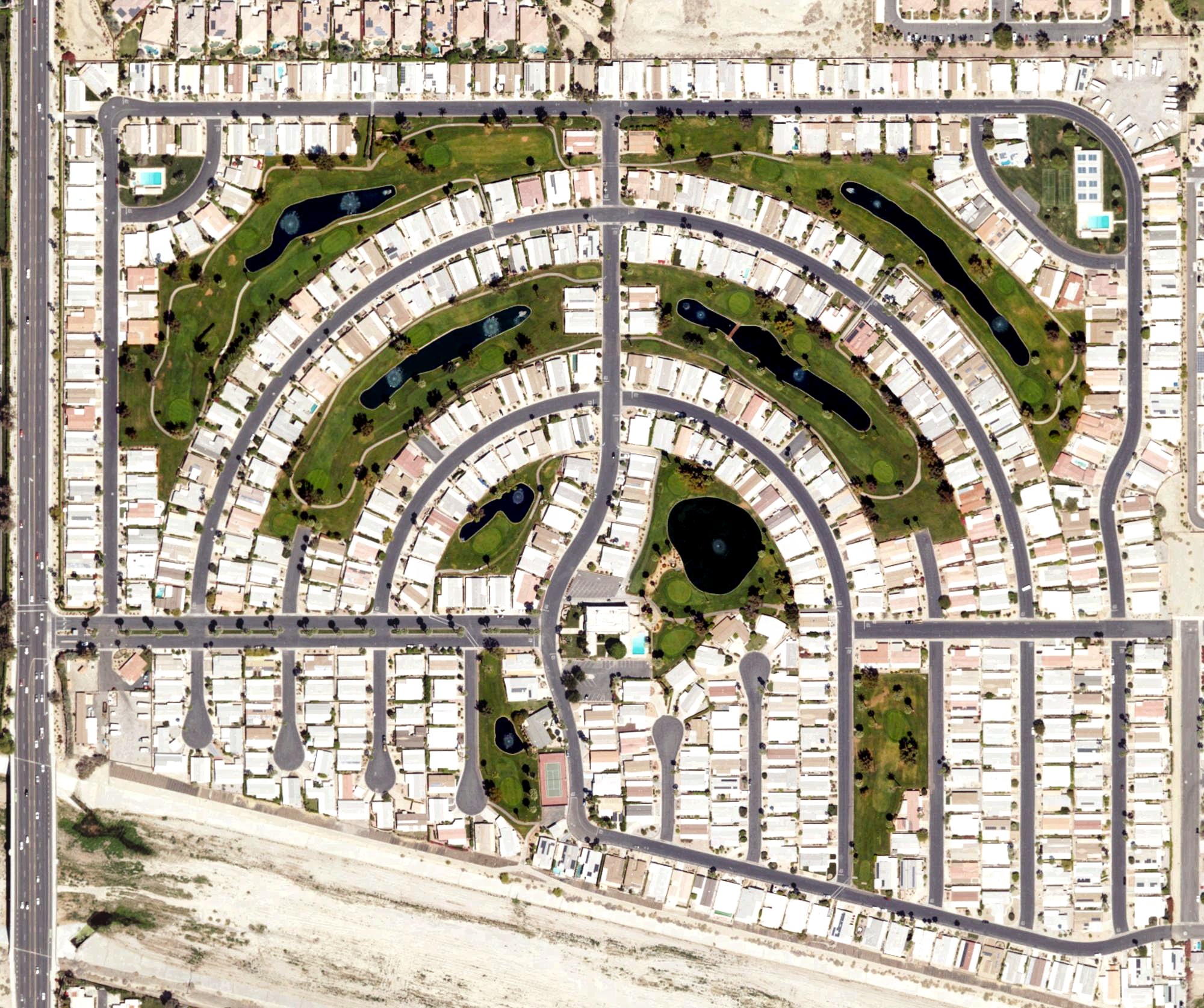 Aerial view of Portola Country Club, CA