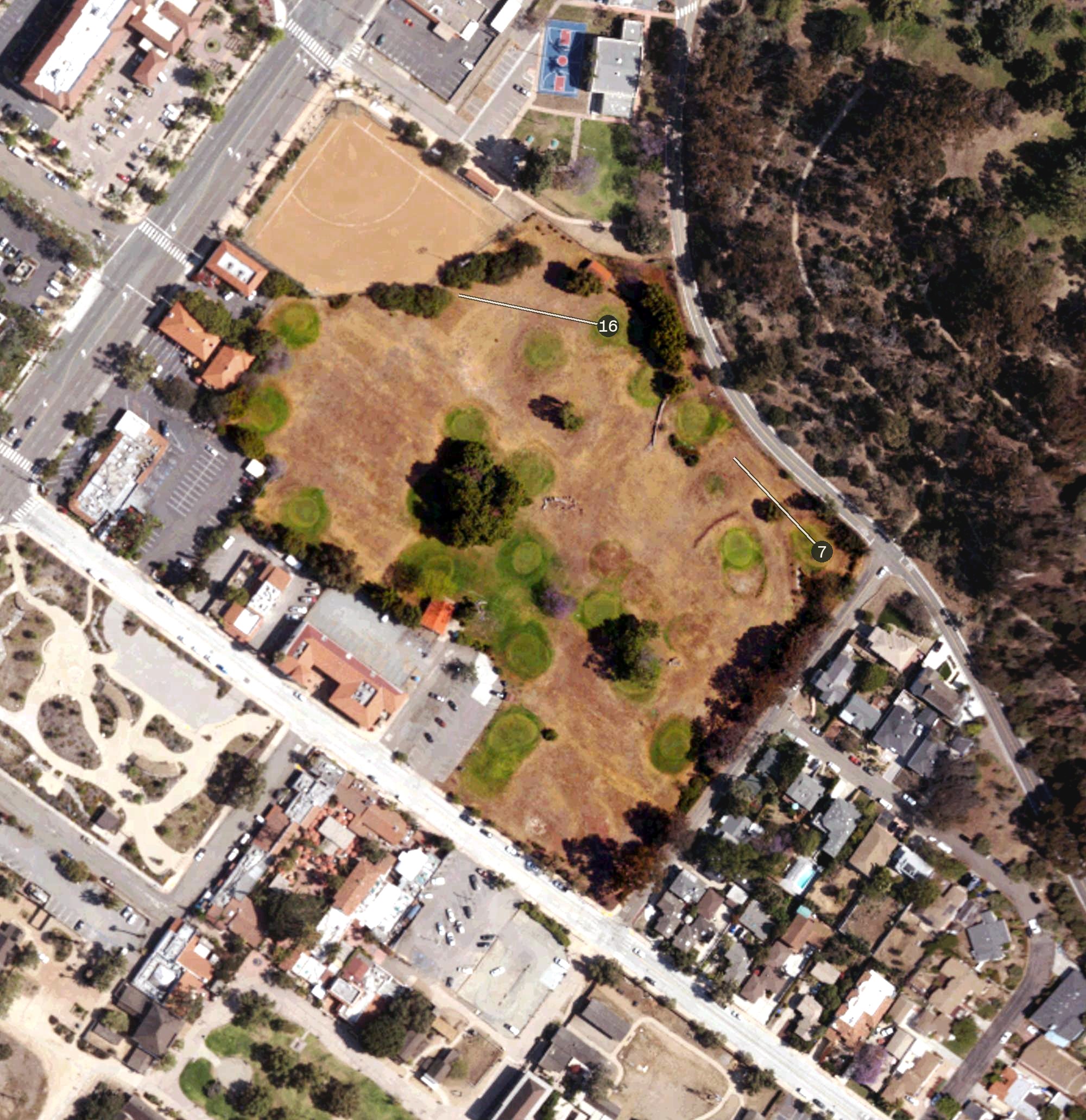 Aerial view of Presidio Hills Golf Course, CA