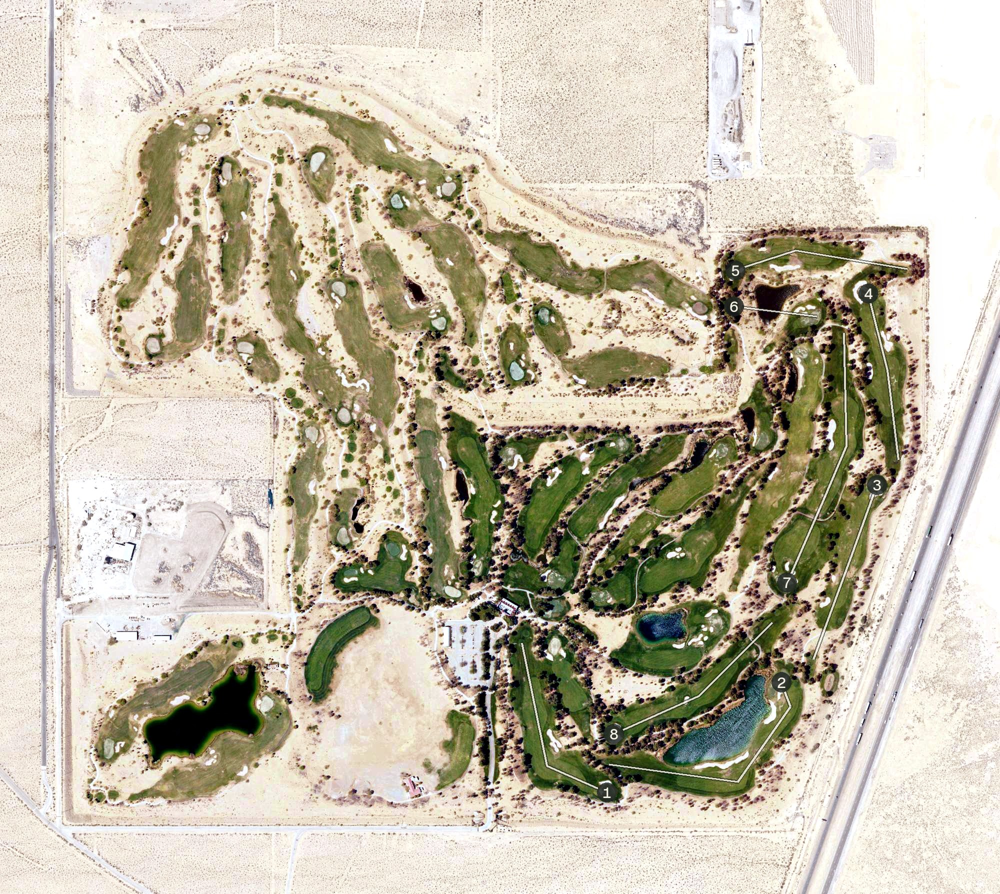Aerial view of Primm Valley Golf Club, CA