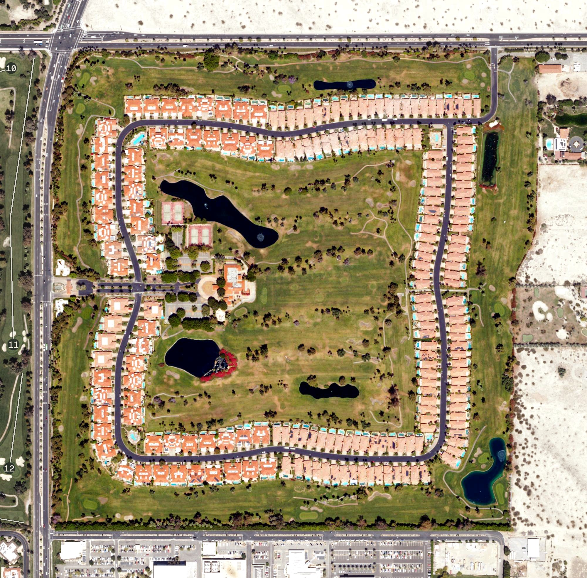 Aerial view of Rancho Mirage Country Club, CA