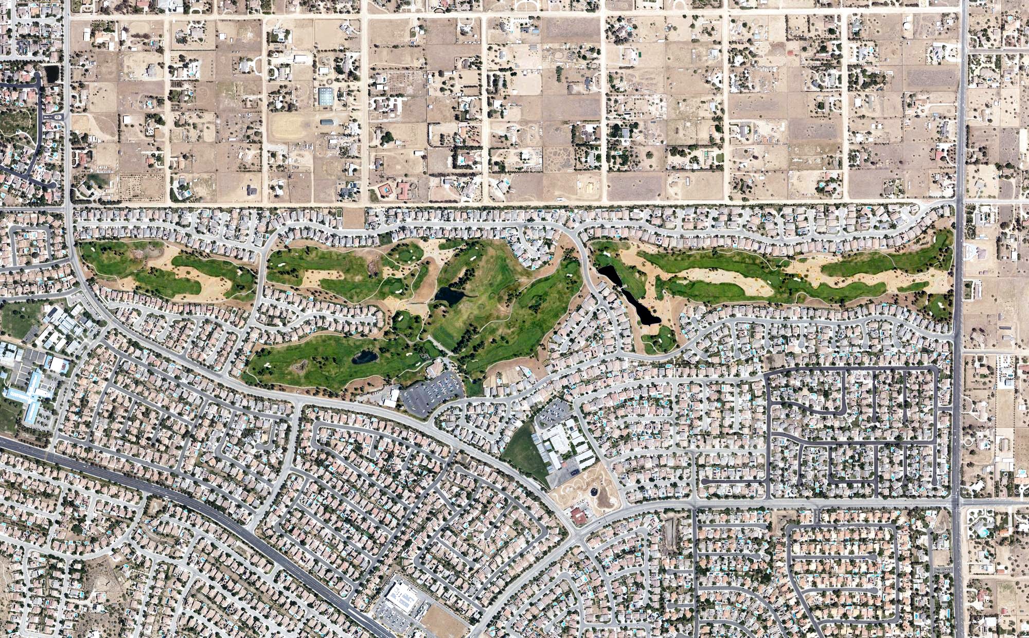 Aerial view of Rancho Vista Golf Course, CA