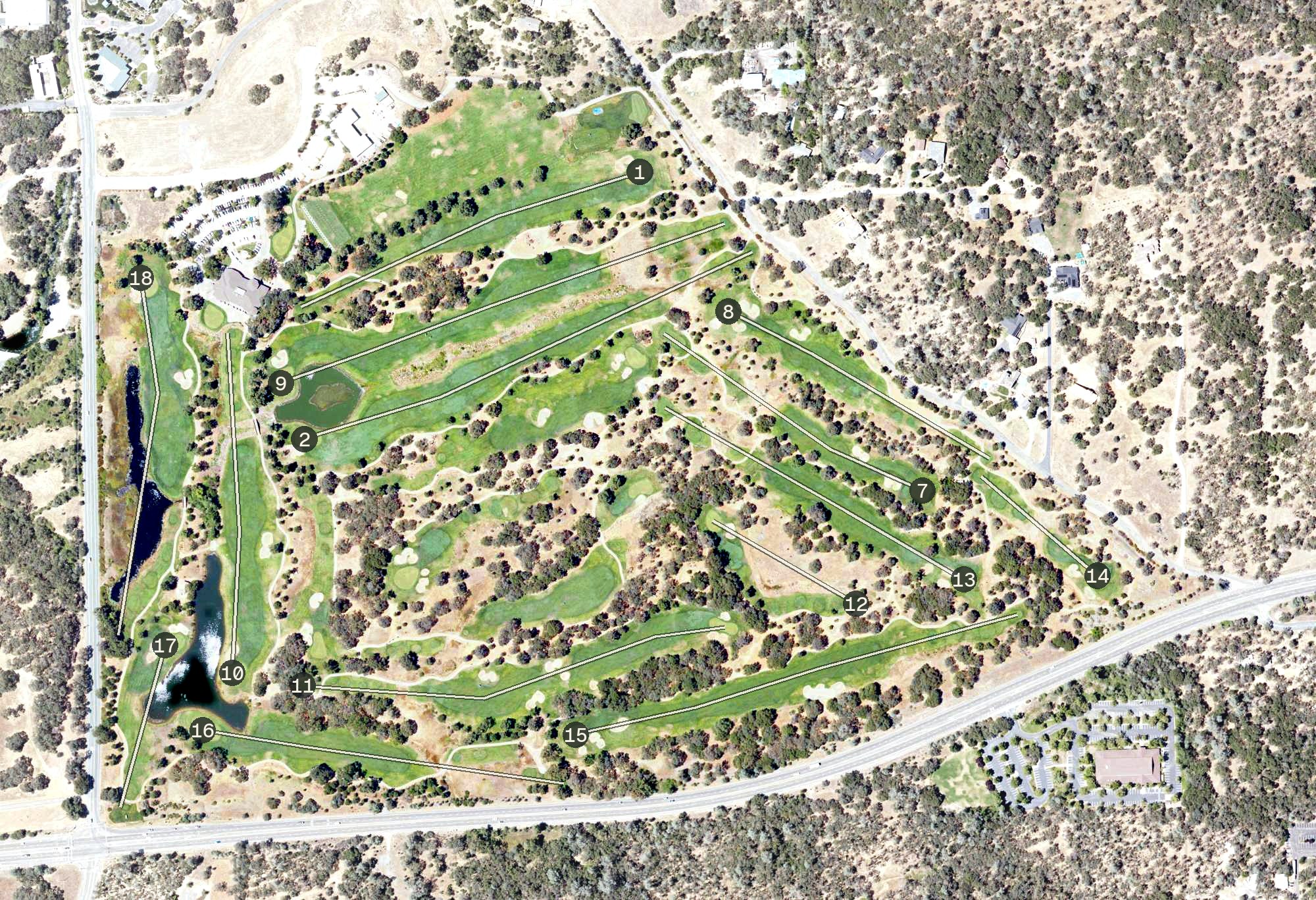 Aerial view of Ridge Golf Course, CA