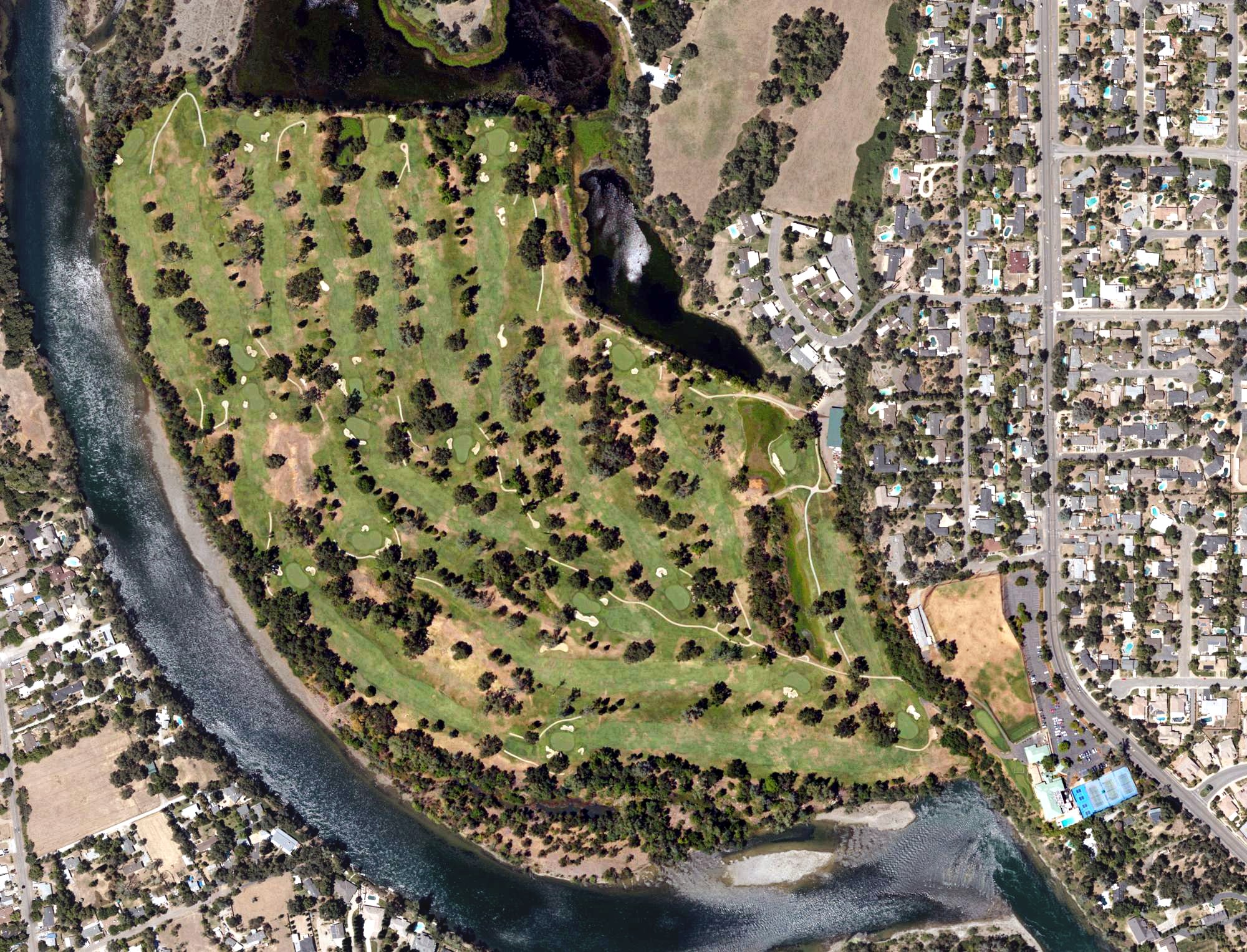 Aerial view of Riverview Golf & Country Club, CA