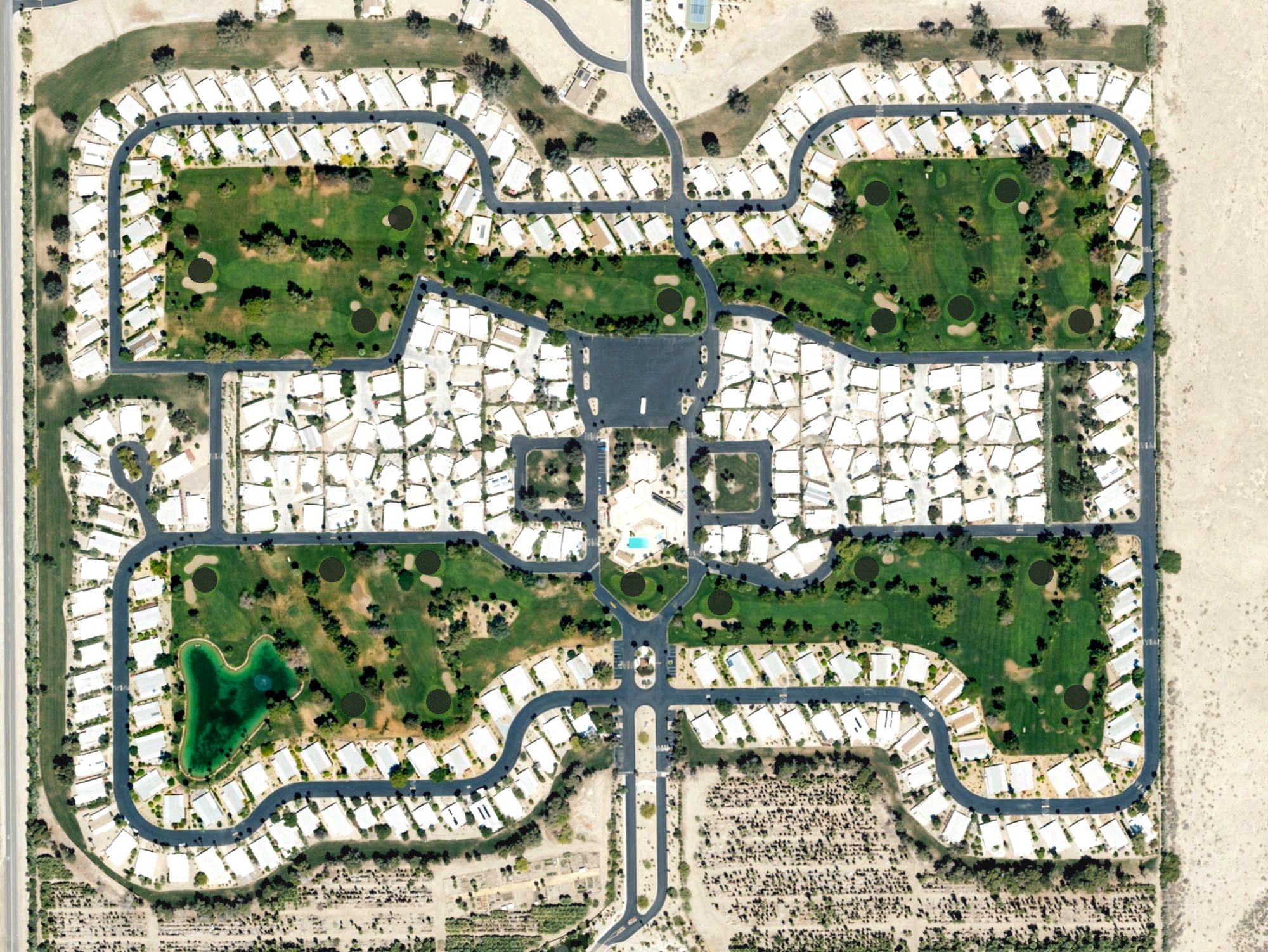Aerial view of RoadRunner Golf & Country Club (Borrego), CA