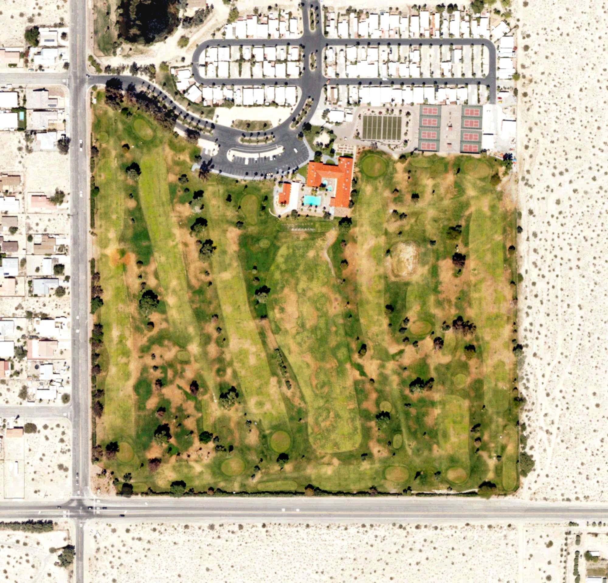 Aerial view of Sands Avenue Country Club, CA