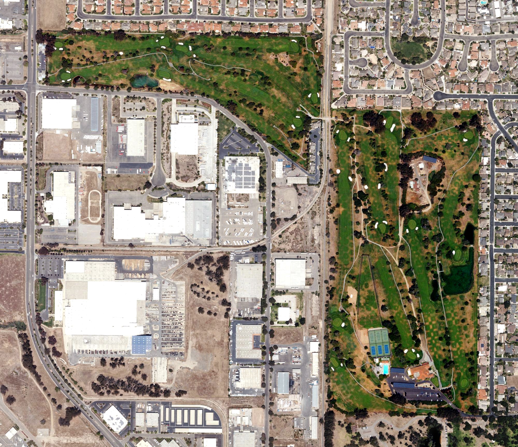 Aerial view of Santa Maria Country Club, CA