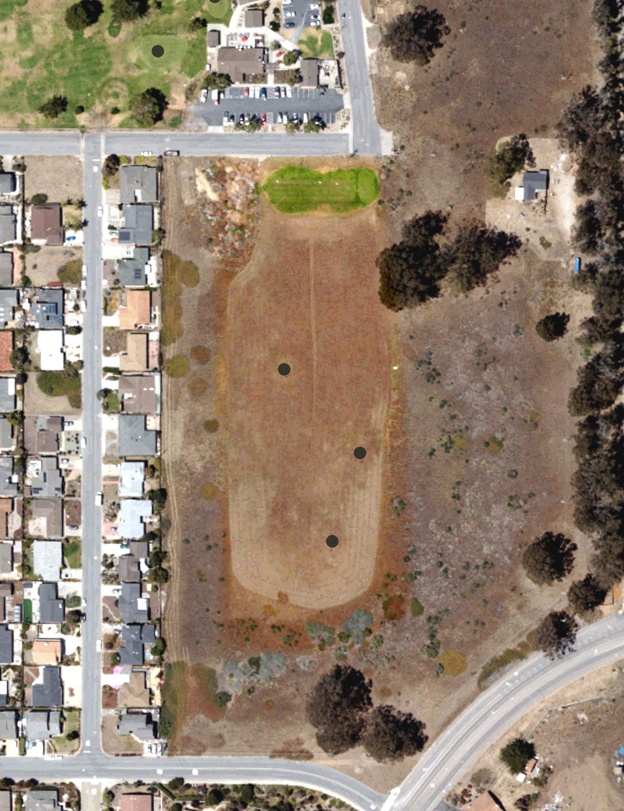 Aerial view of Sea Pines Golf Course Driving Range, CA