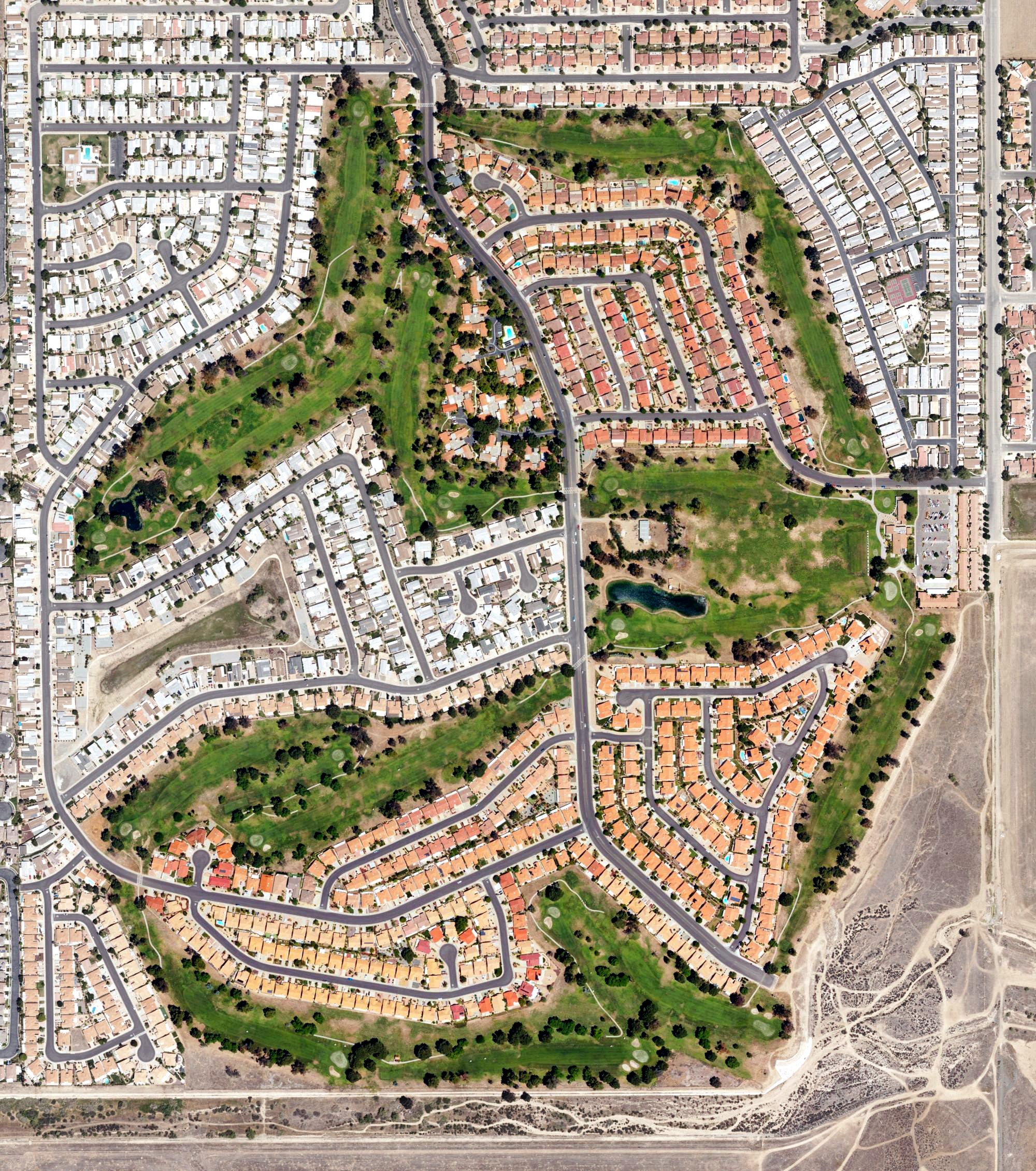 Aerial view of Seven Hills Golf Club, CA