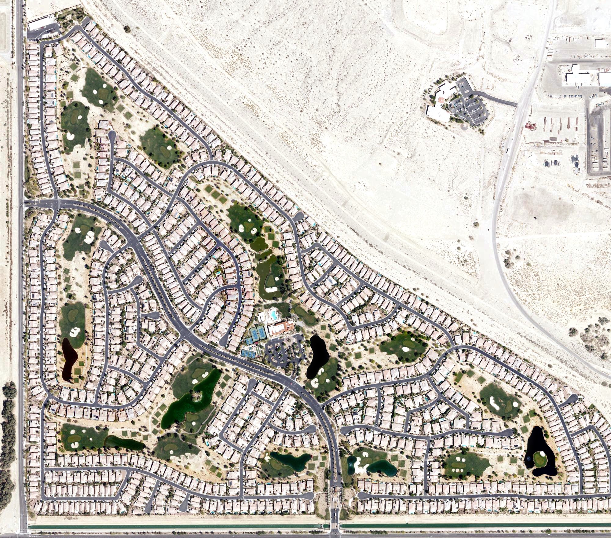 Aerial view of Shadow Hills Golf Club - North Course, CA