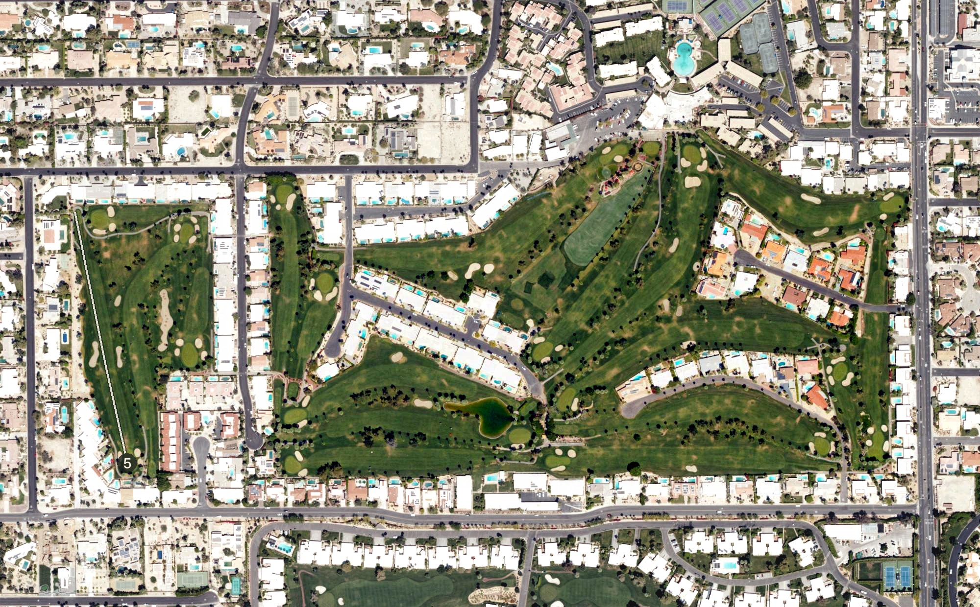 Aerial view of Shadow Mountain Golf Club, CA