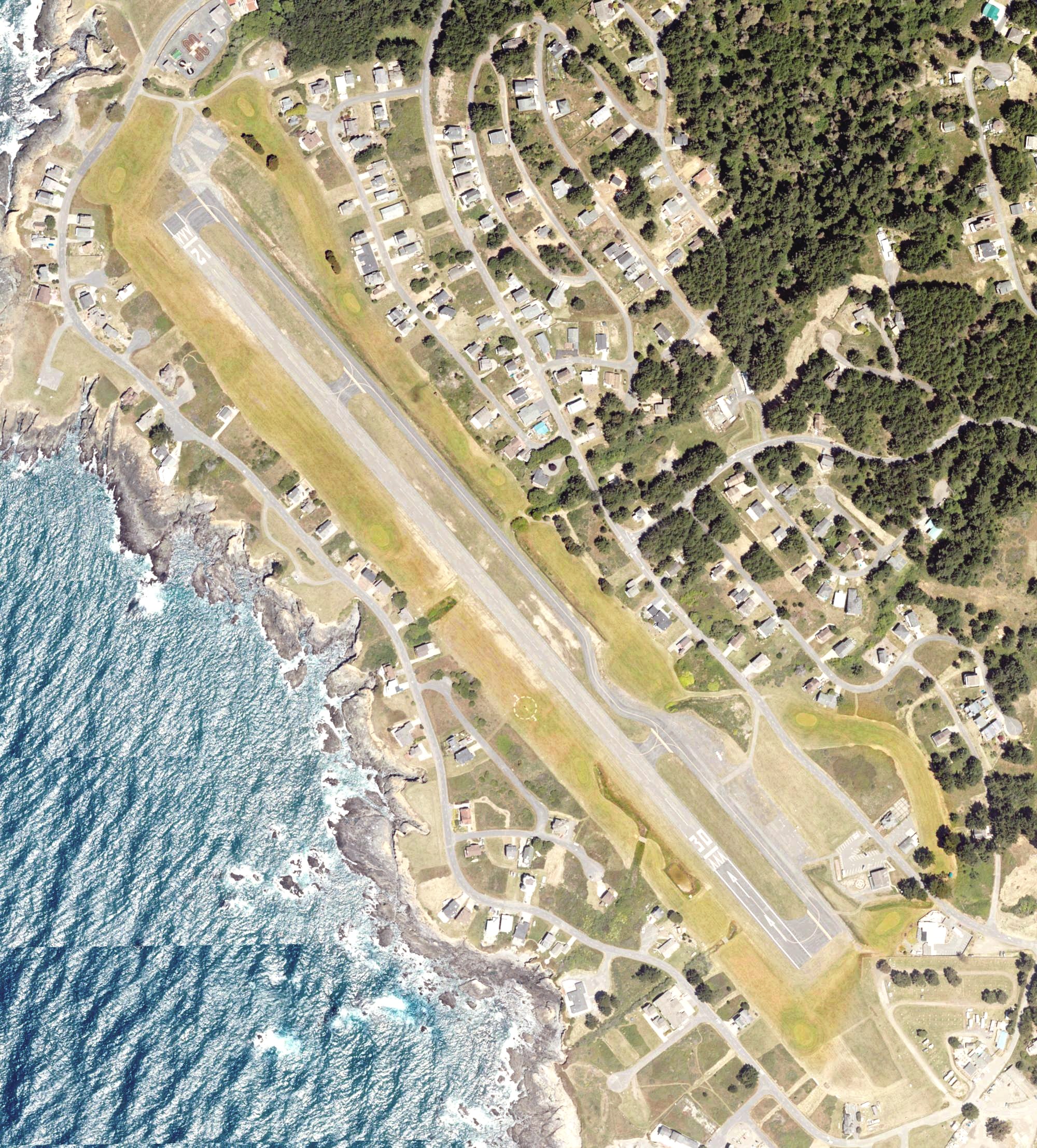 Aerial view of Shelter Cove Golf Course, CA