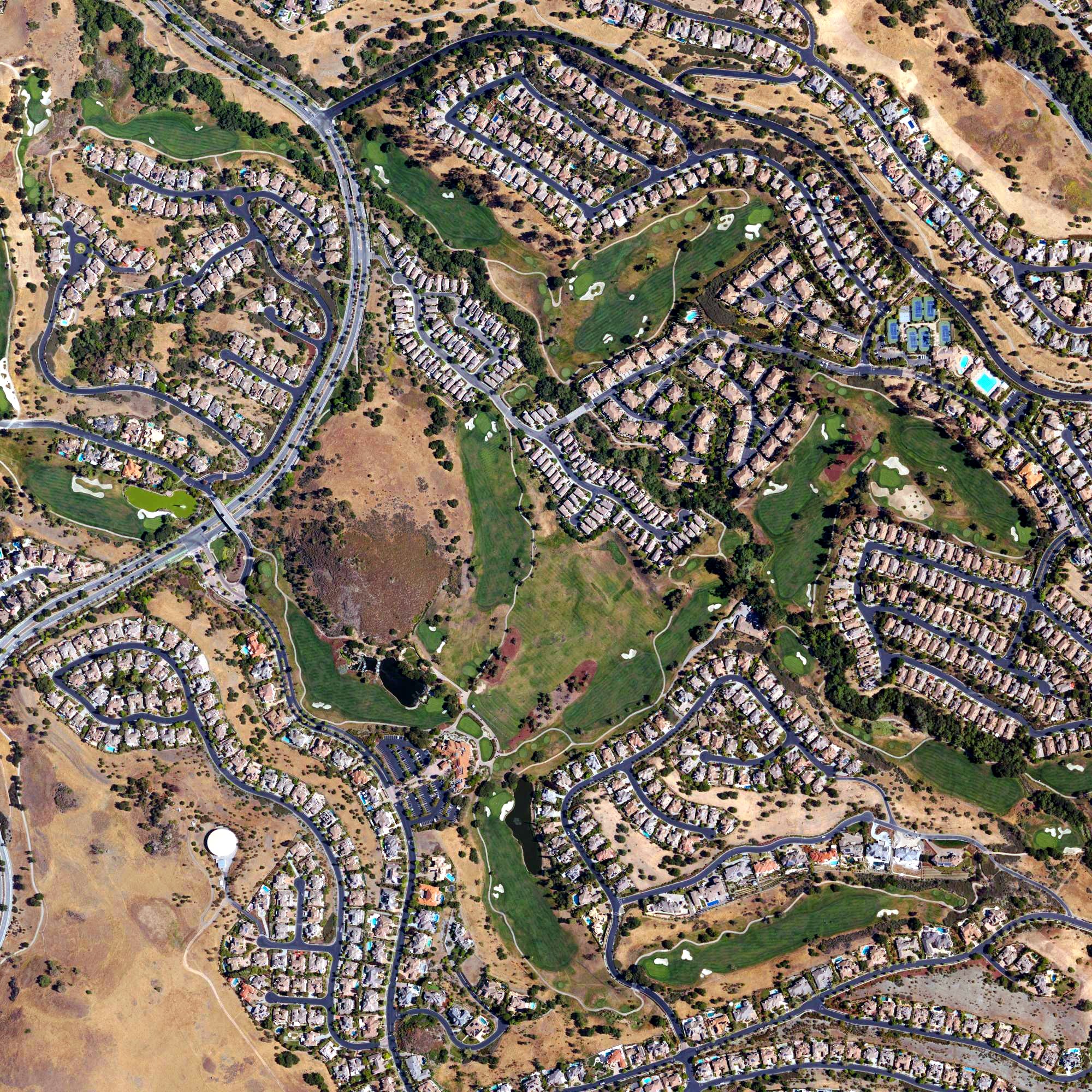 Aerial view of Silver Creek Valley Country Club, CA