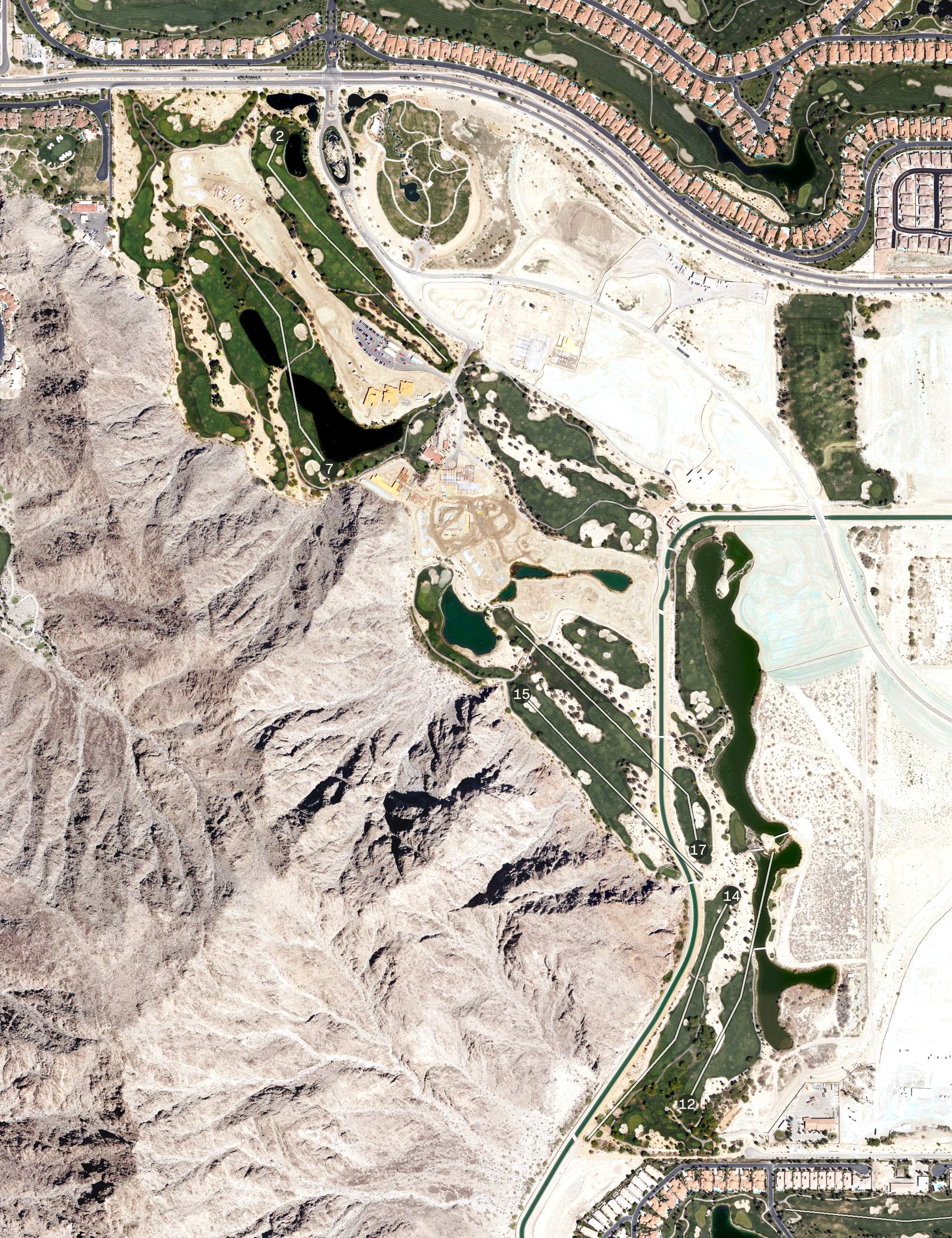 Aerial view of Silver Rock Resort Golf Club, CA
