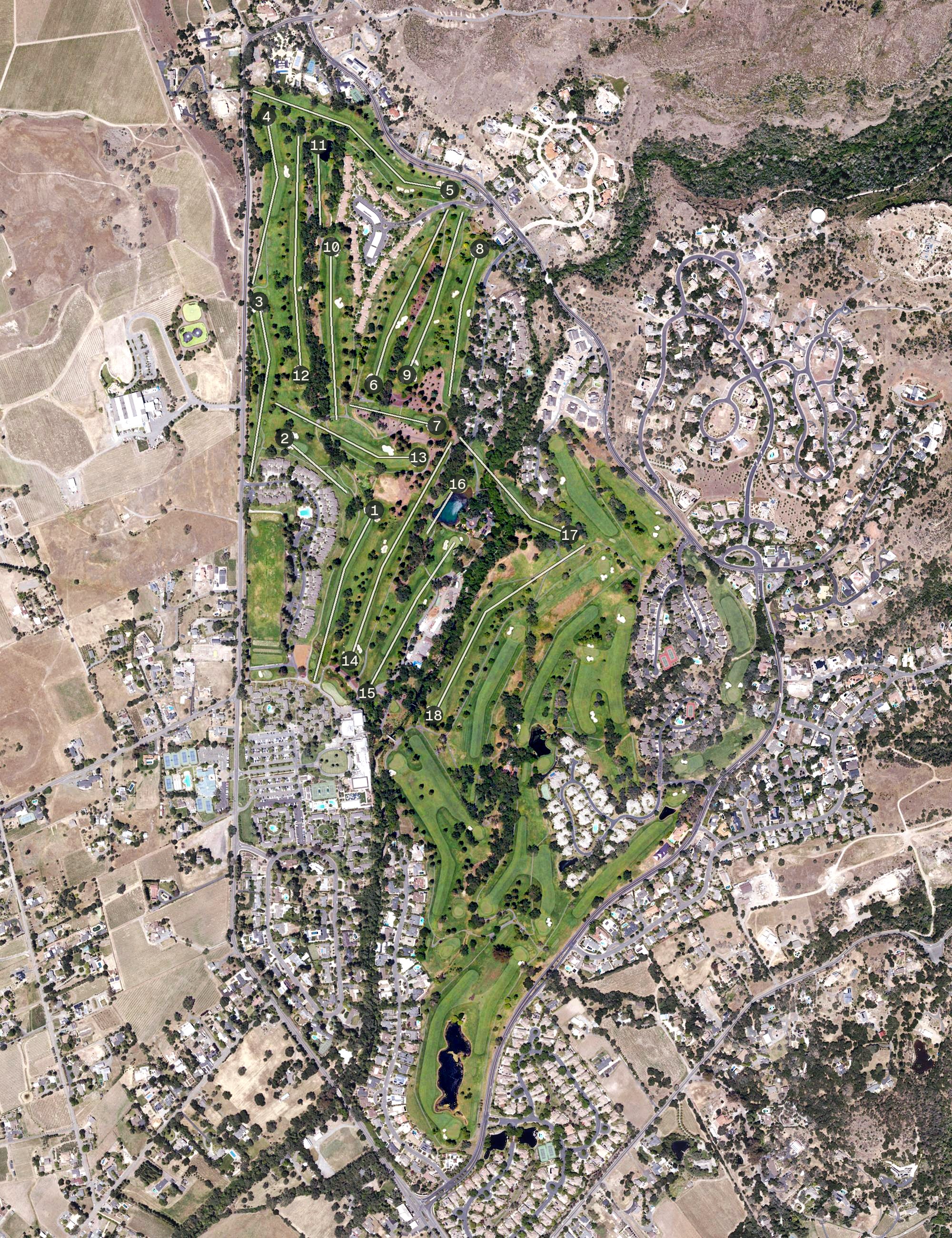 Aerial view of Silverado Resort, CA
