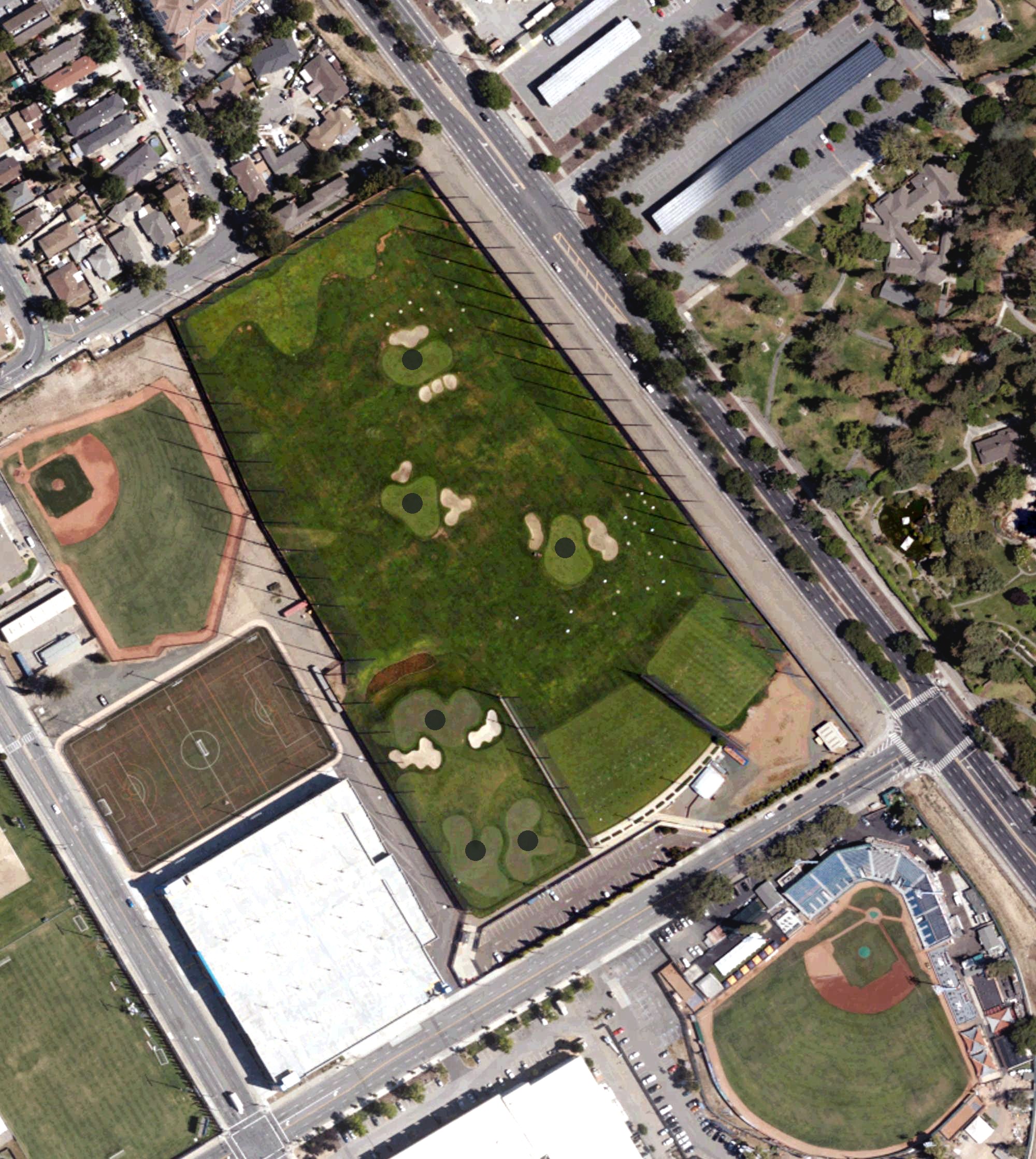 Aerial view of Spartan Golf Complex, CA