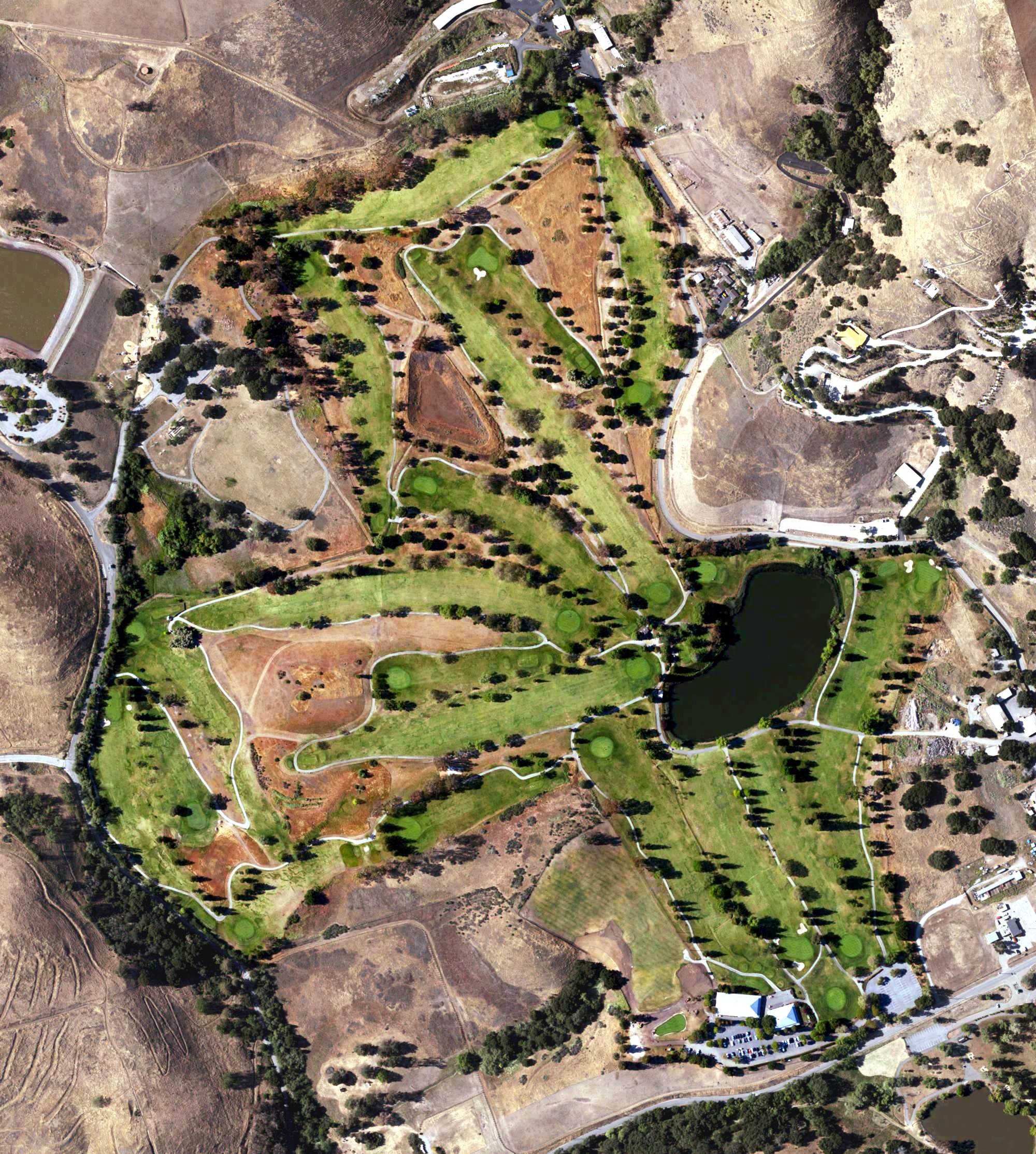 Aerial view of Spring Valley Golf Course, CA