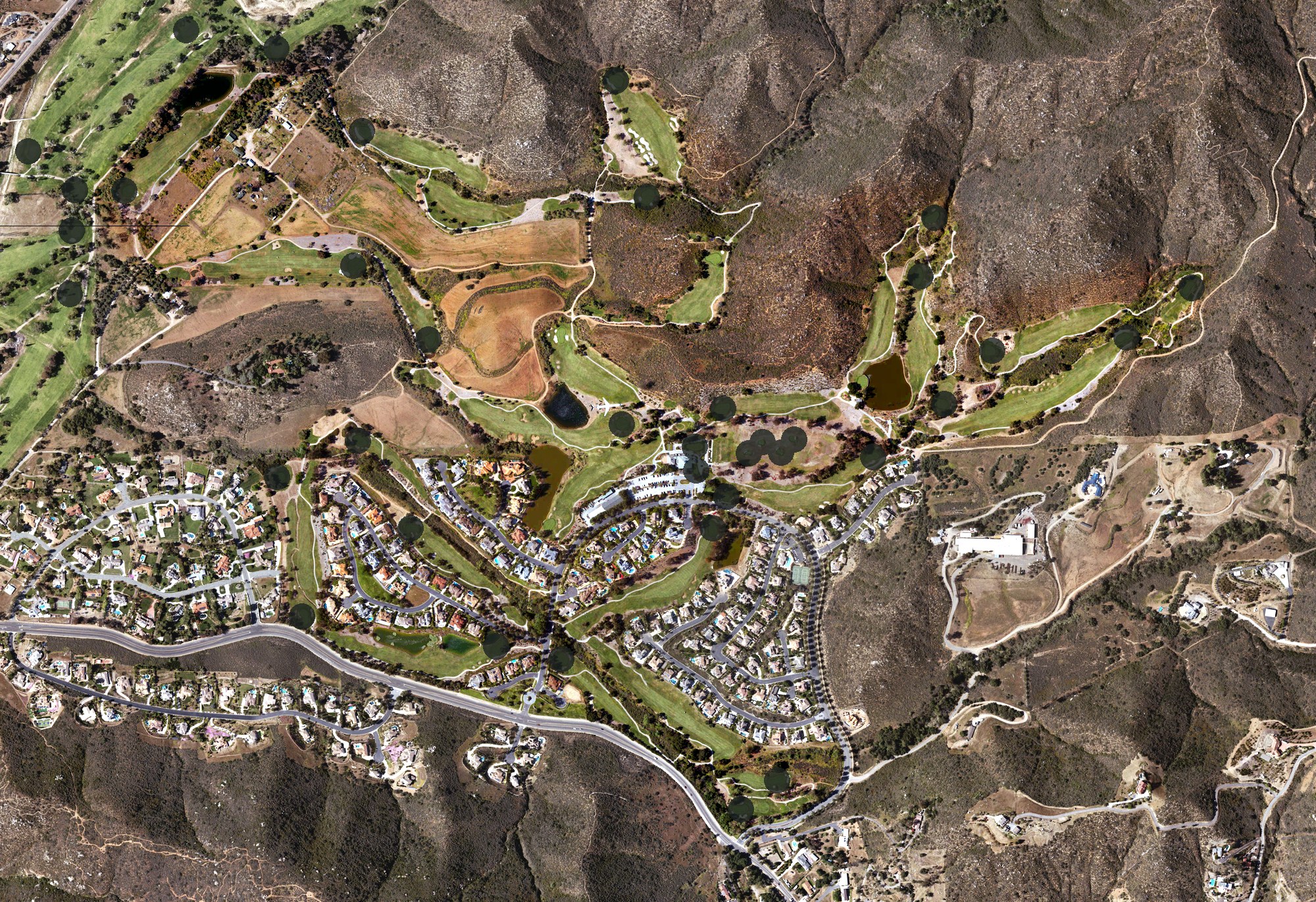 Aerial view of Steele Canyon Golf, CA