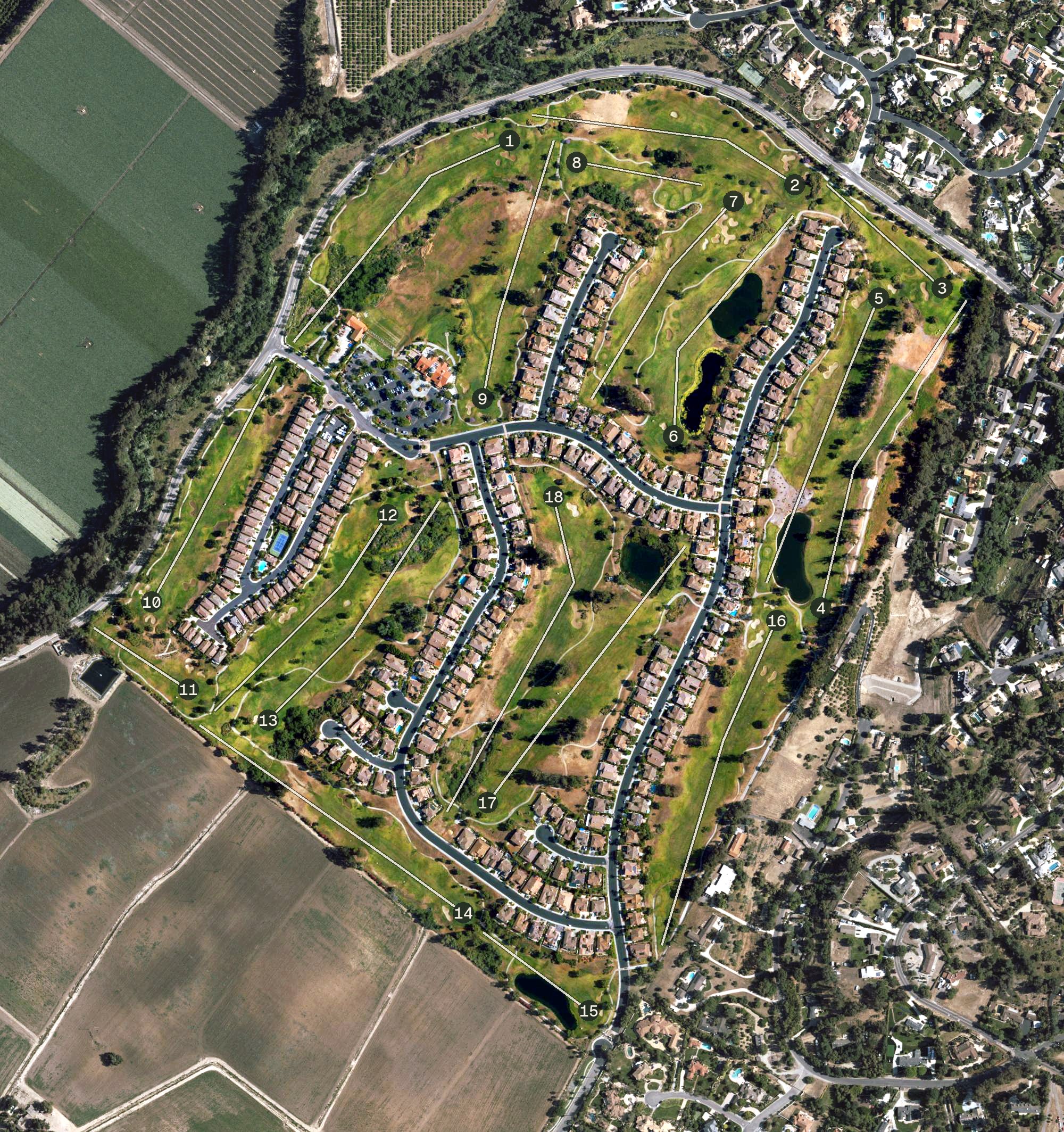 Aerial view of Sterling Hills Golf Club, CA