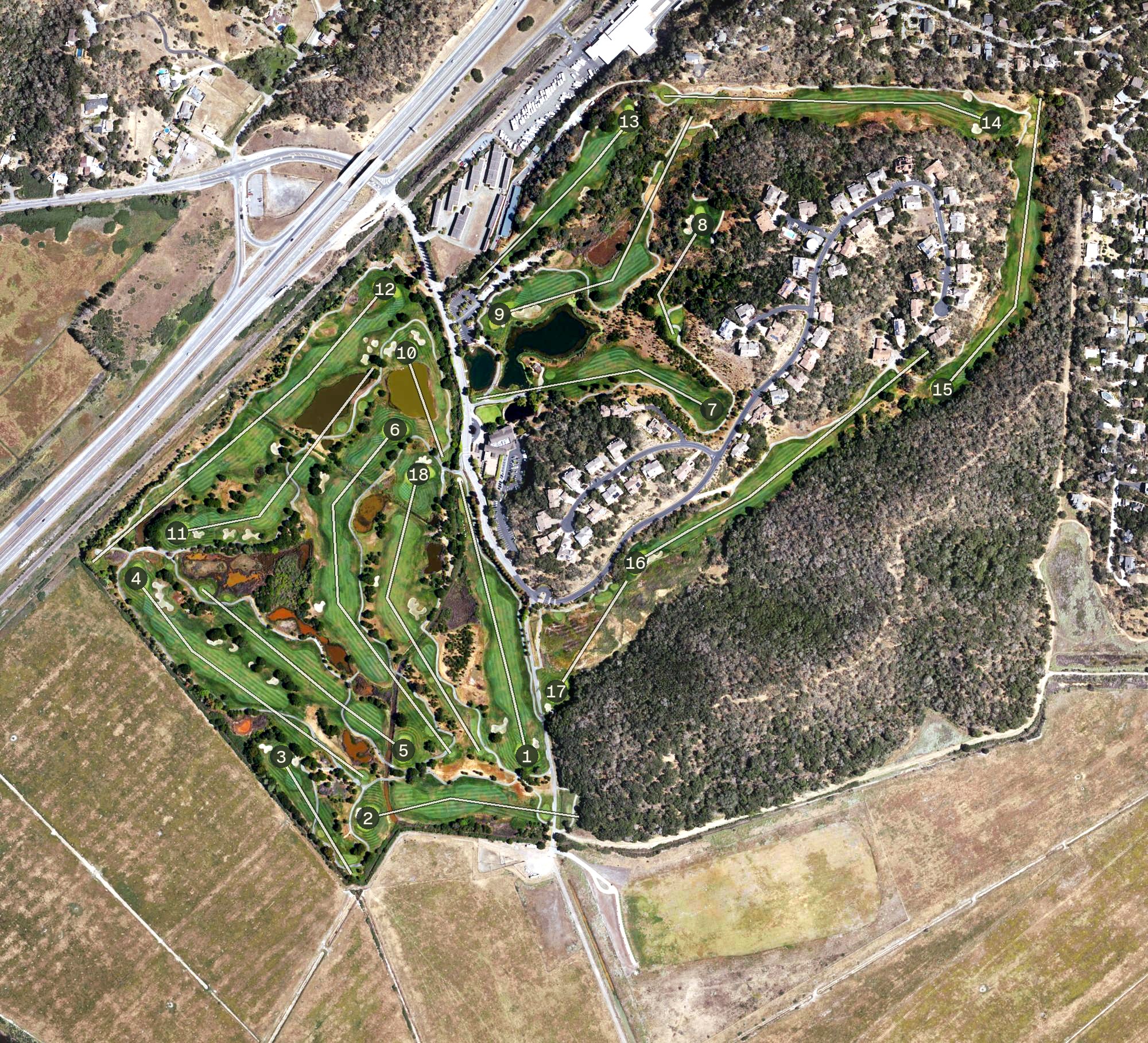 Aerial view of StoneTree Golf Club, CA
