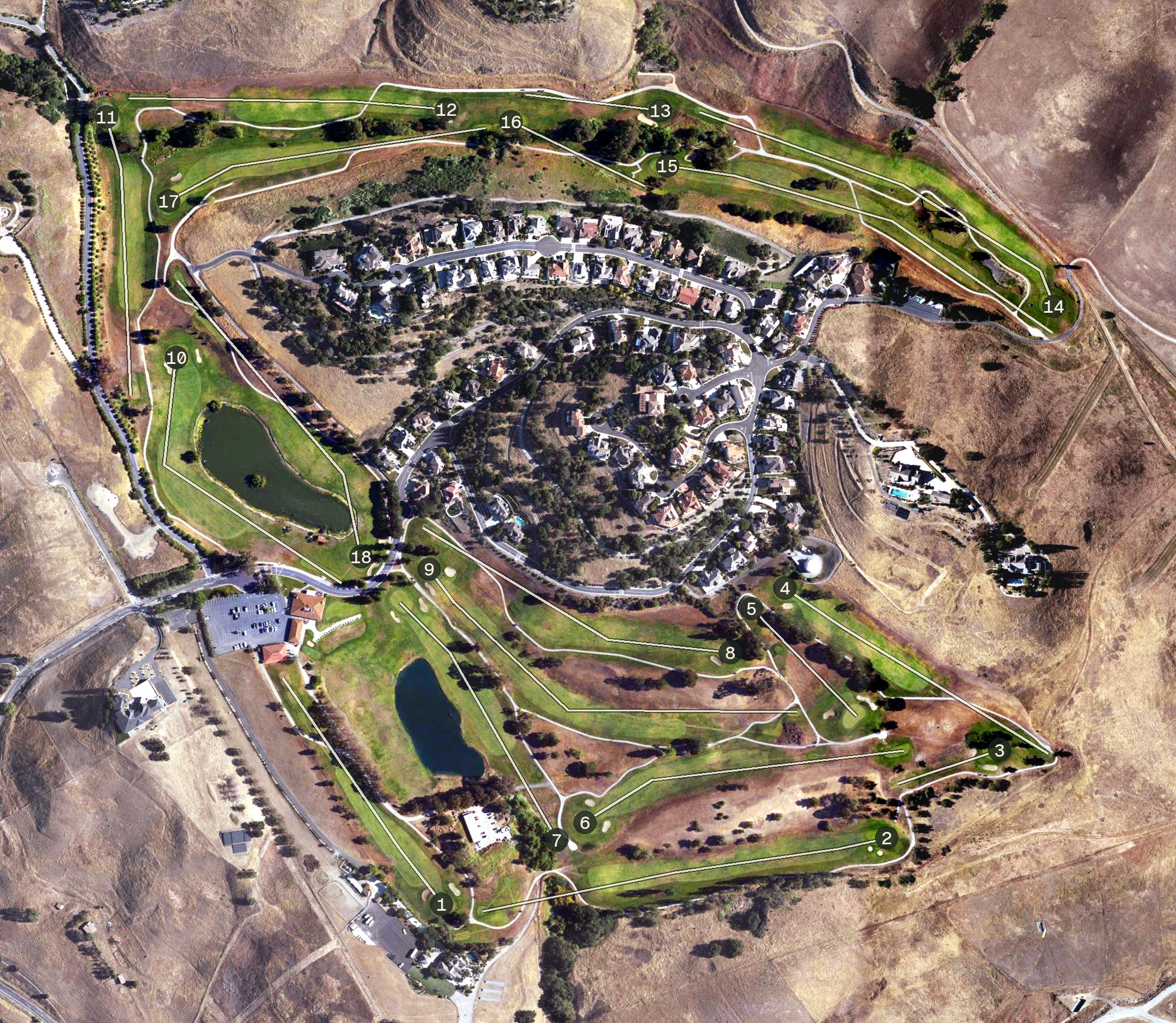 Aerial view of Summit Ponte Golf Club, CA
